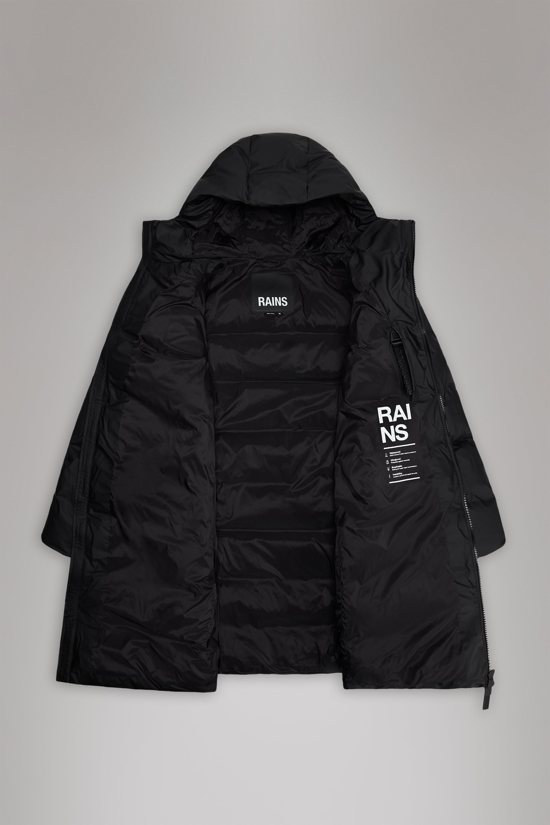 Rains Alta Longer Puffer Jacket Navy Jacket