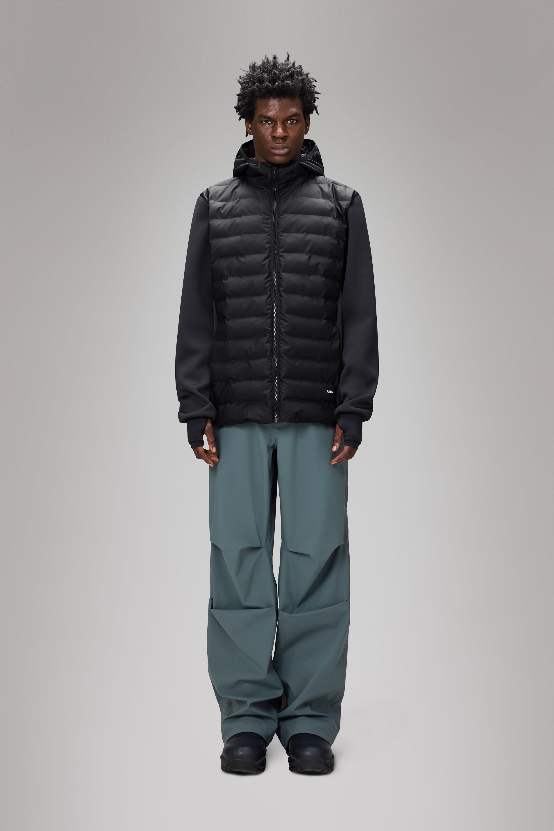 RAINS Safi Fleece Hybrid Jacket Black Jacket