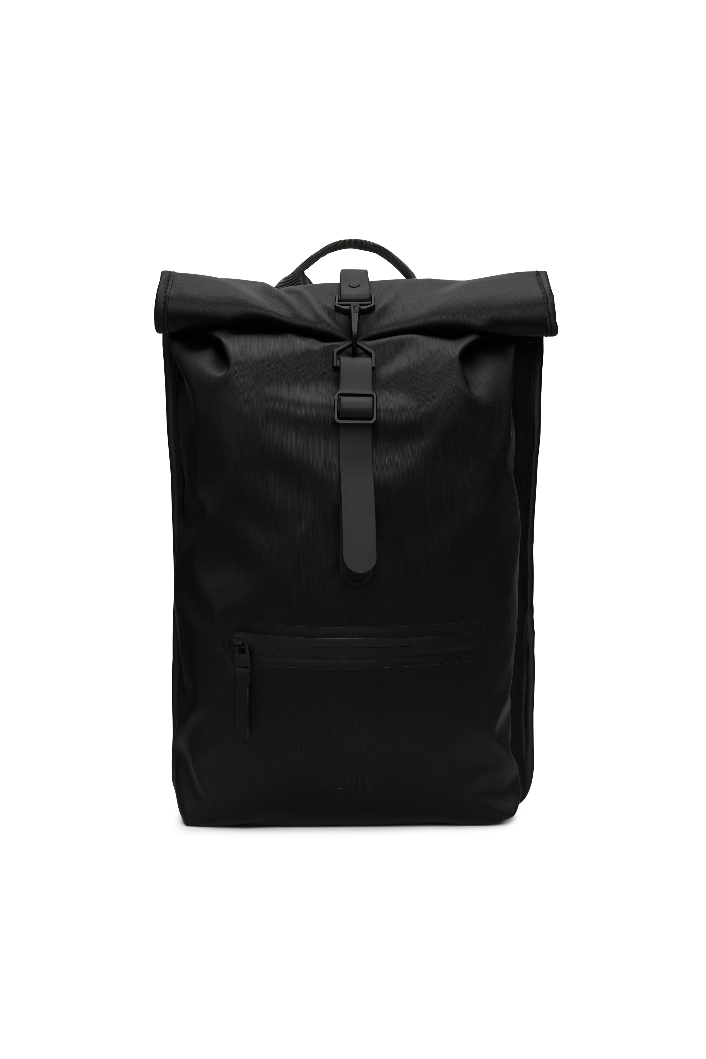 RAINS Rolltop Rucksack Black Grain 17L H60 x D11 x W32 cm Backpack