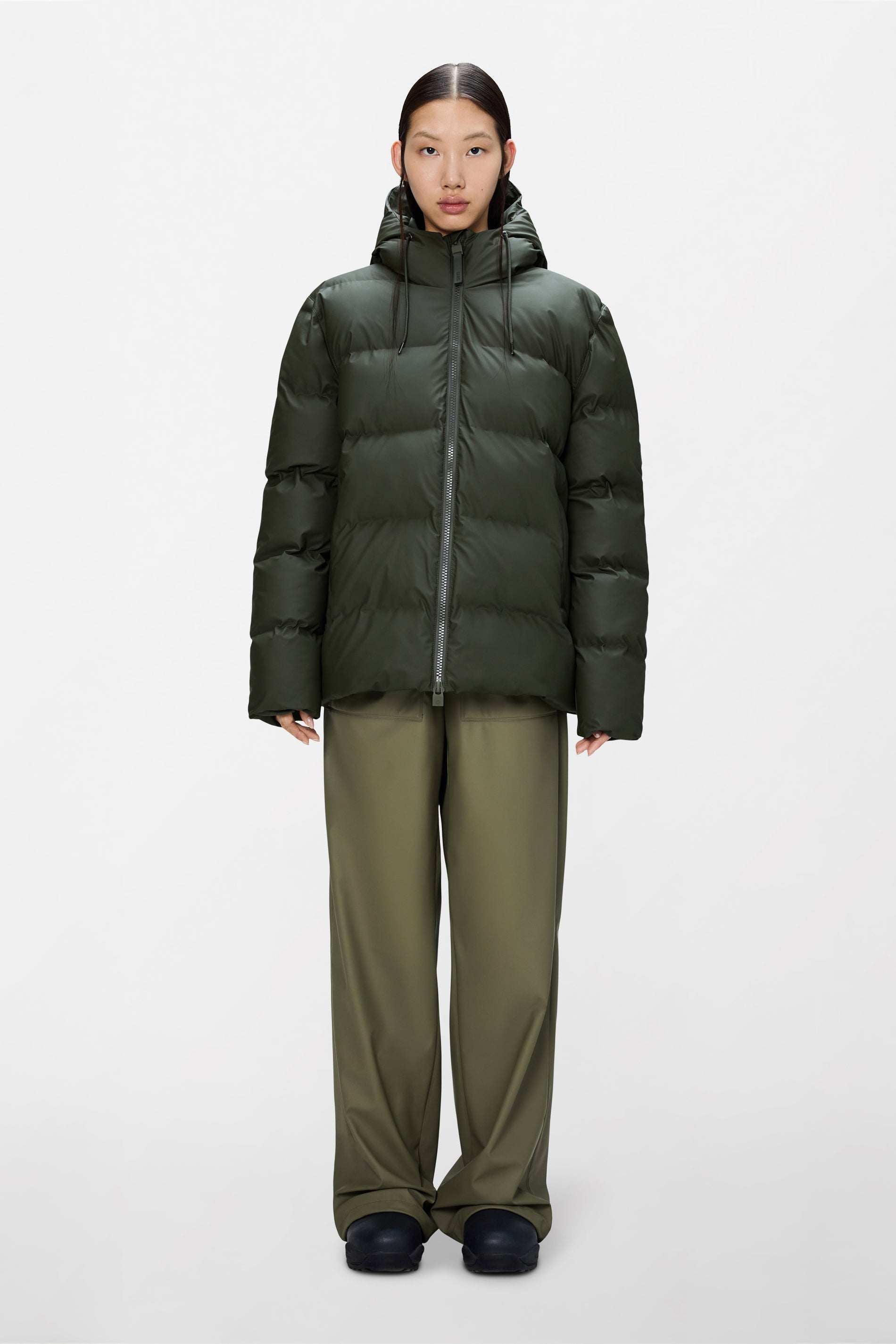 RAINS Alta Puffer Jacket Green Jacket
