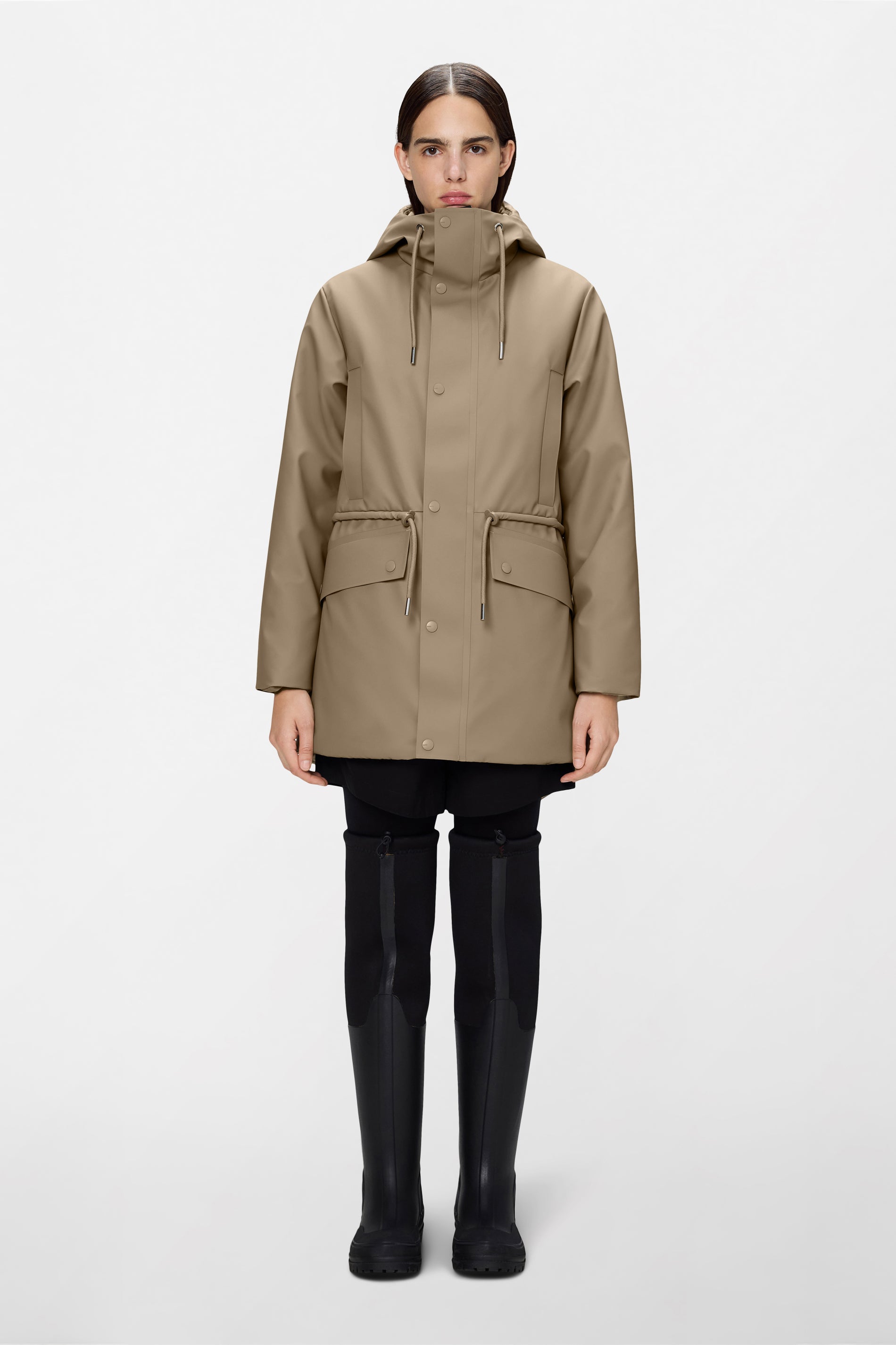 RAINS Nome String W Parka Beige Jacket