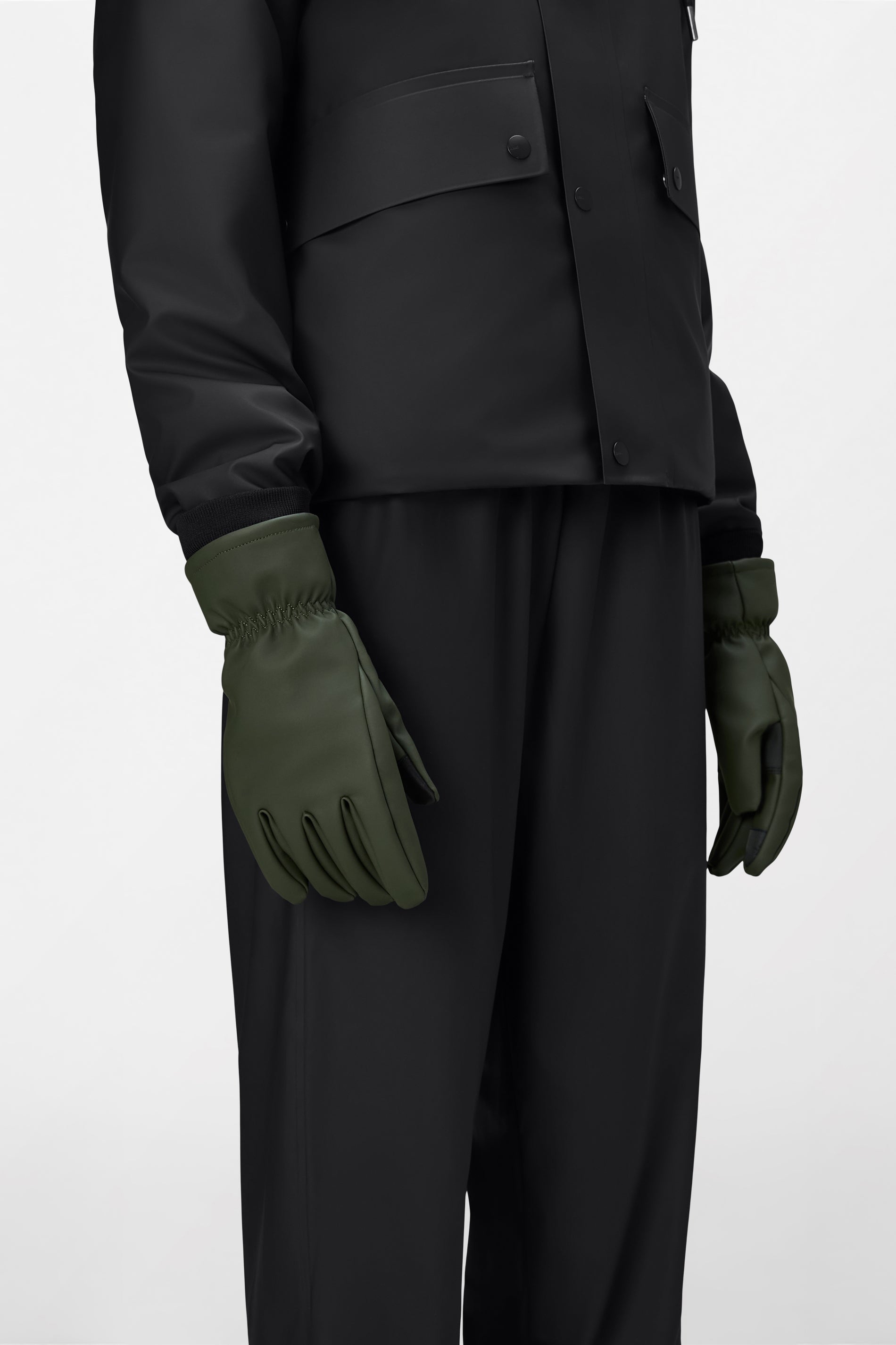 RAINS Insulated Gloves Green Gloves & Mittens