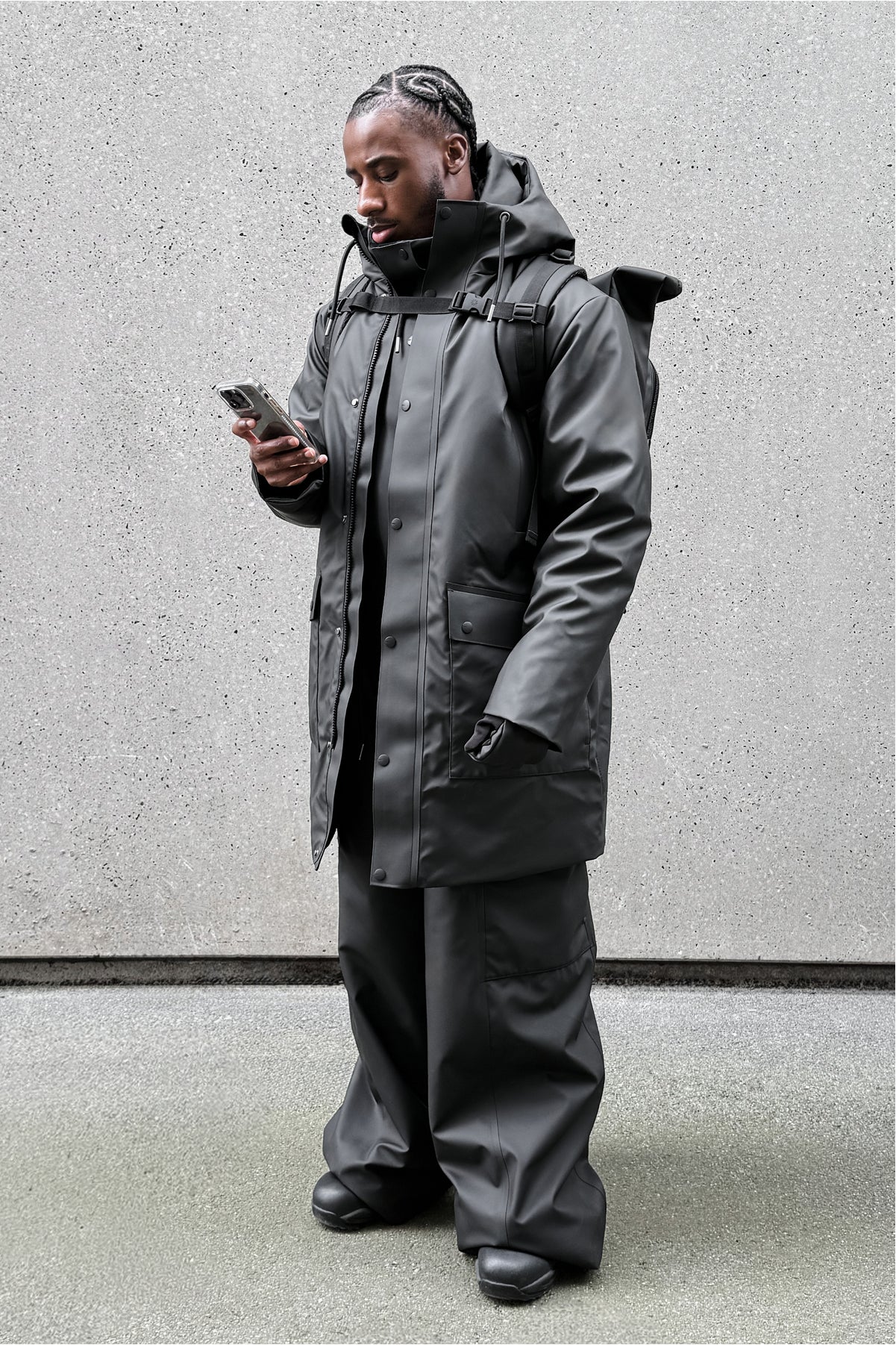 Rains Nome Long Parka Black Jacket