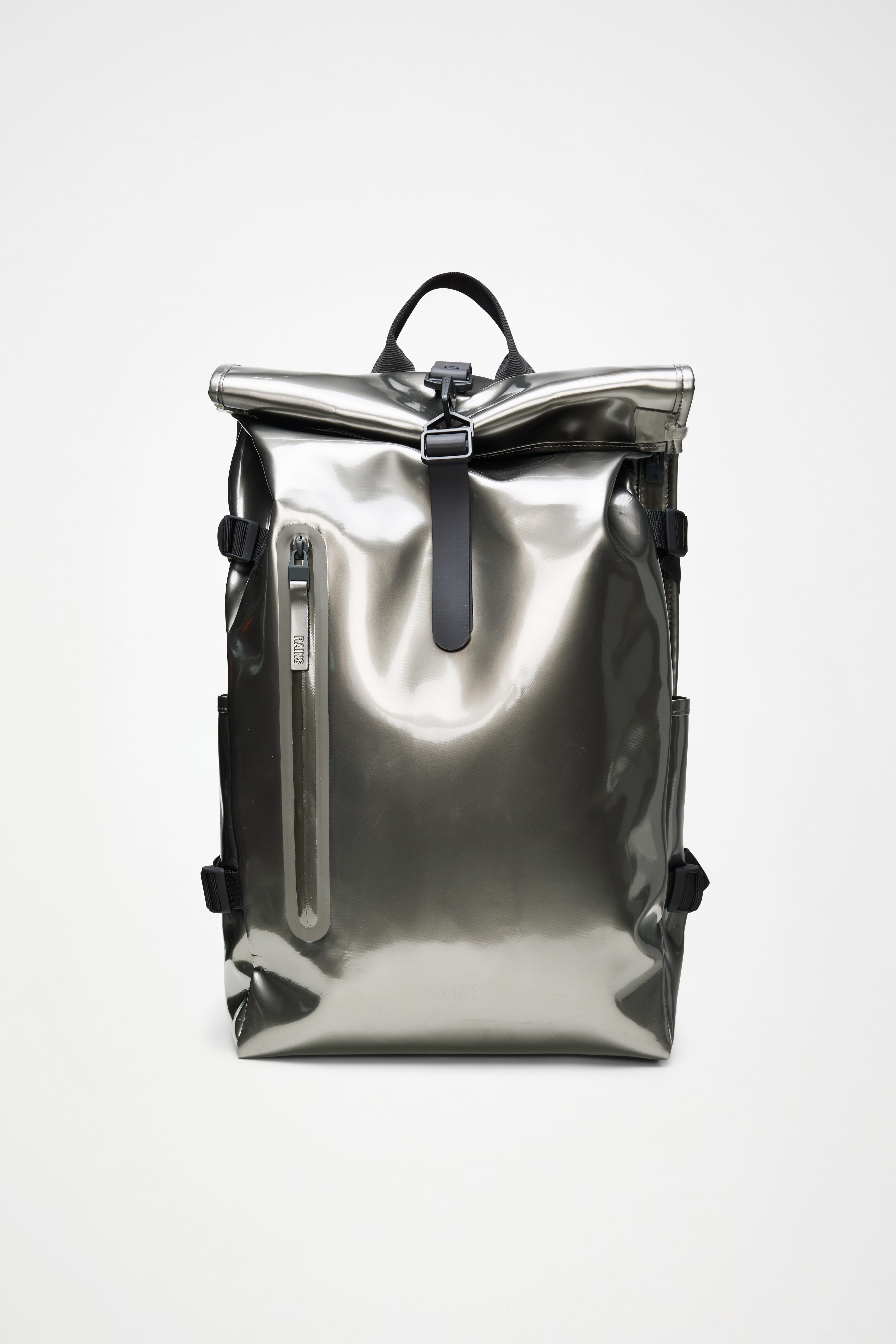 RAINS Rolltop Rucksack Large Raven 28L H63 x D14 x W32 cm Backpack