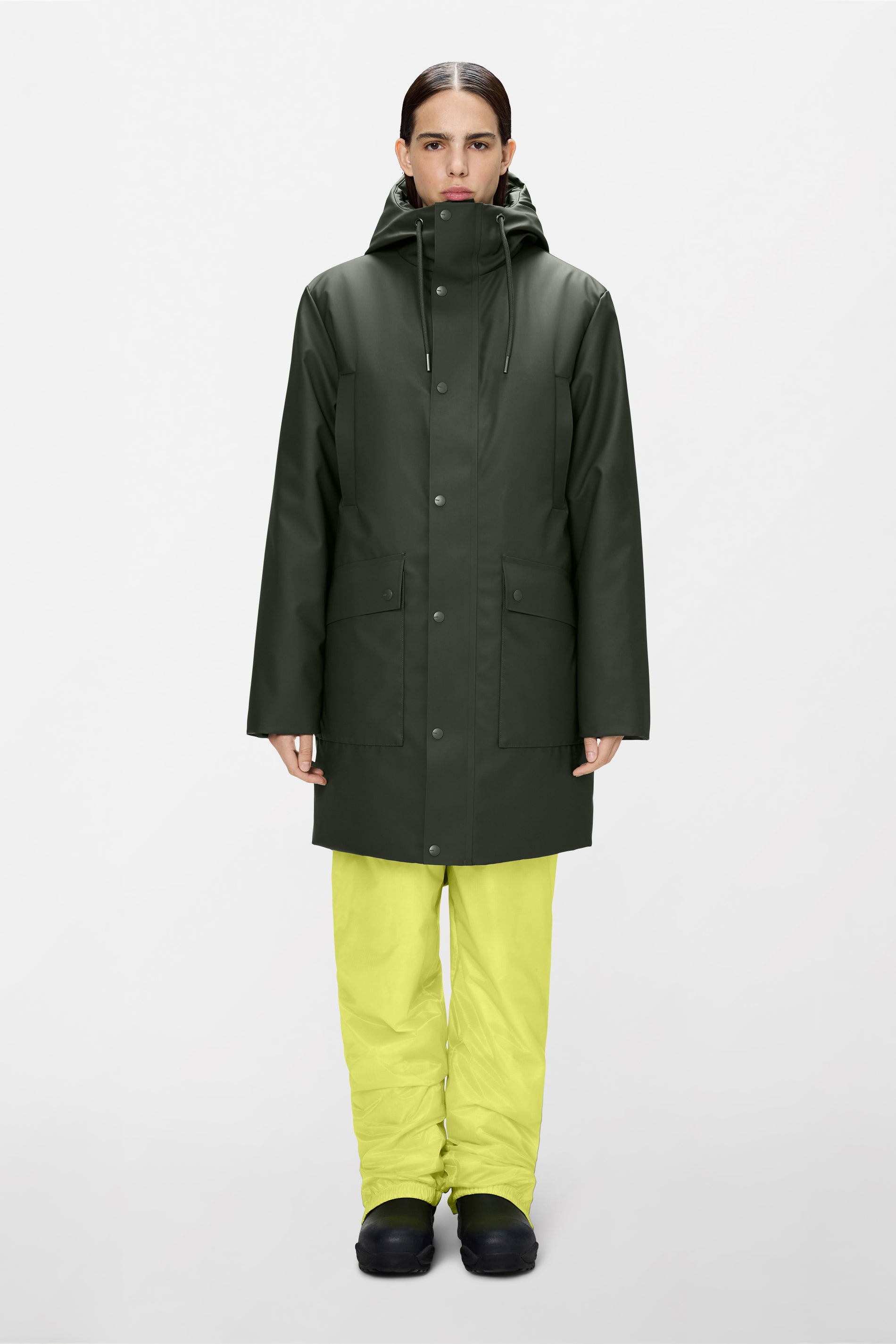RAINS Nome Long Parka Green Jacket