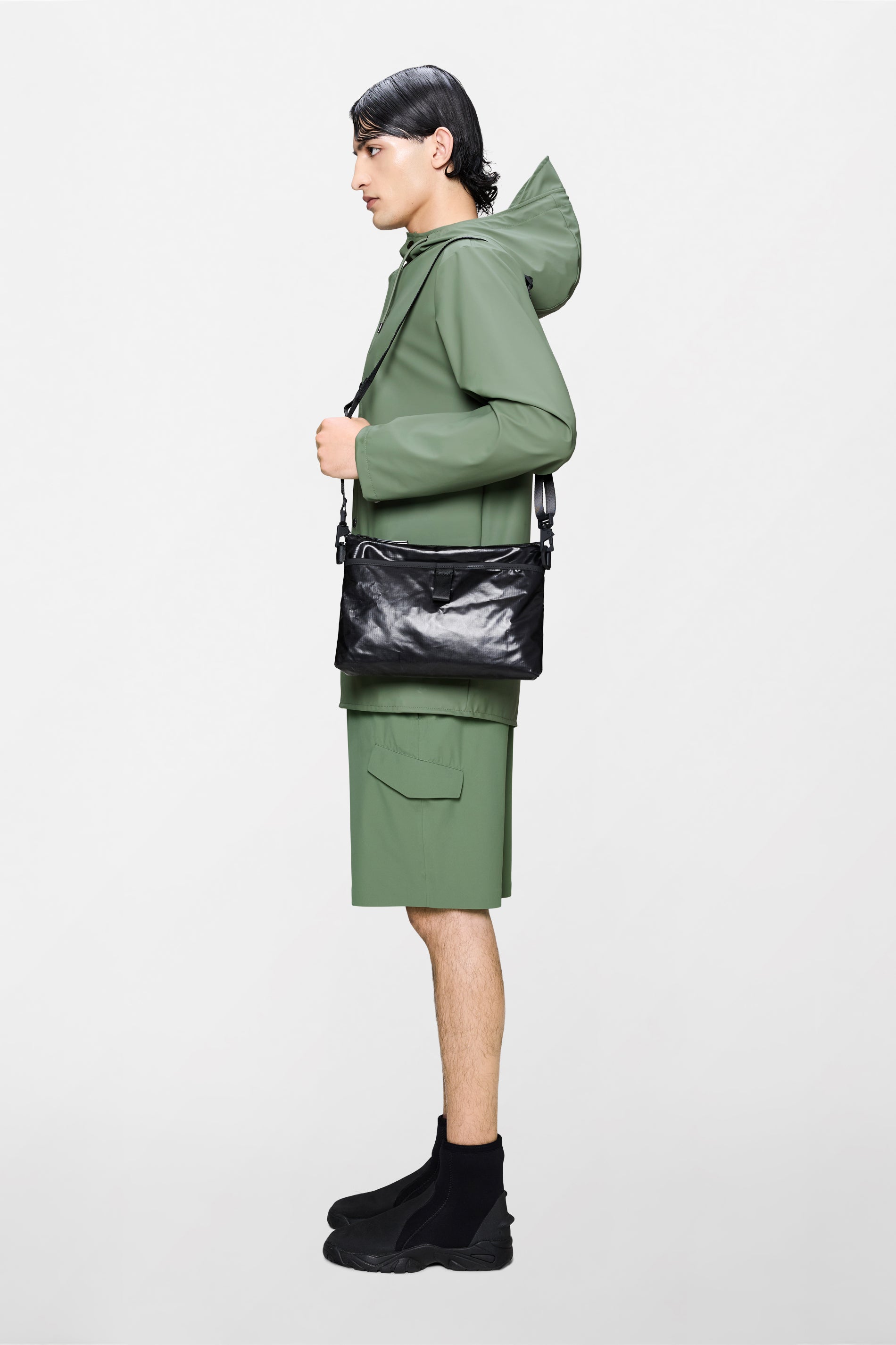 RAINS Sibu Musette Bag Black 2.60L H21 x D3.50 x W30 cm Crossbody