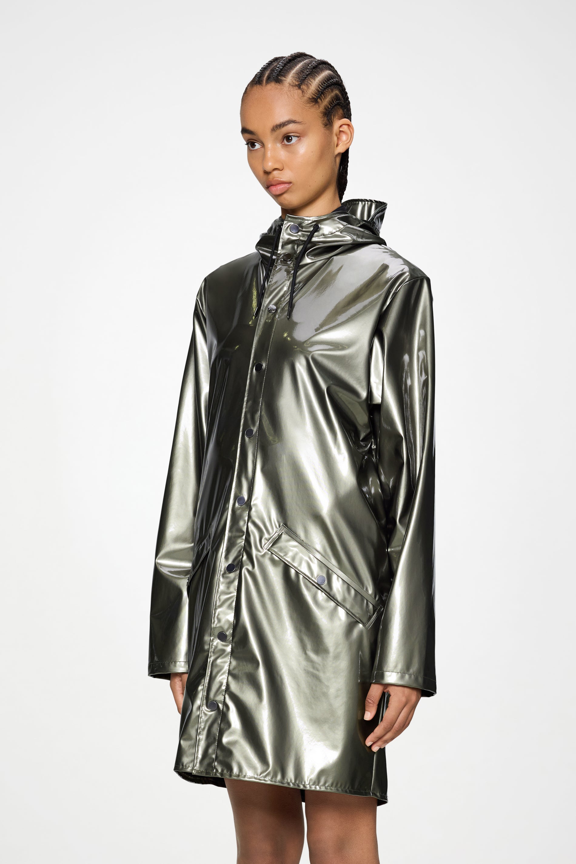 RAINS Long Jacket Raven Jacket