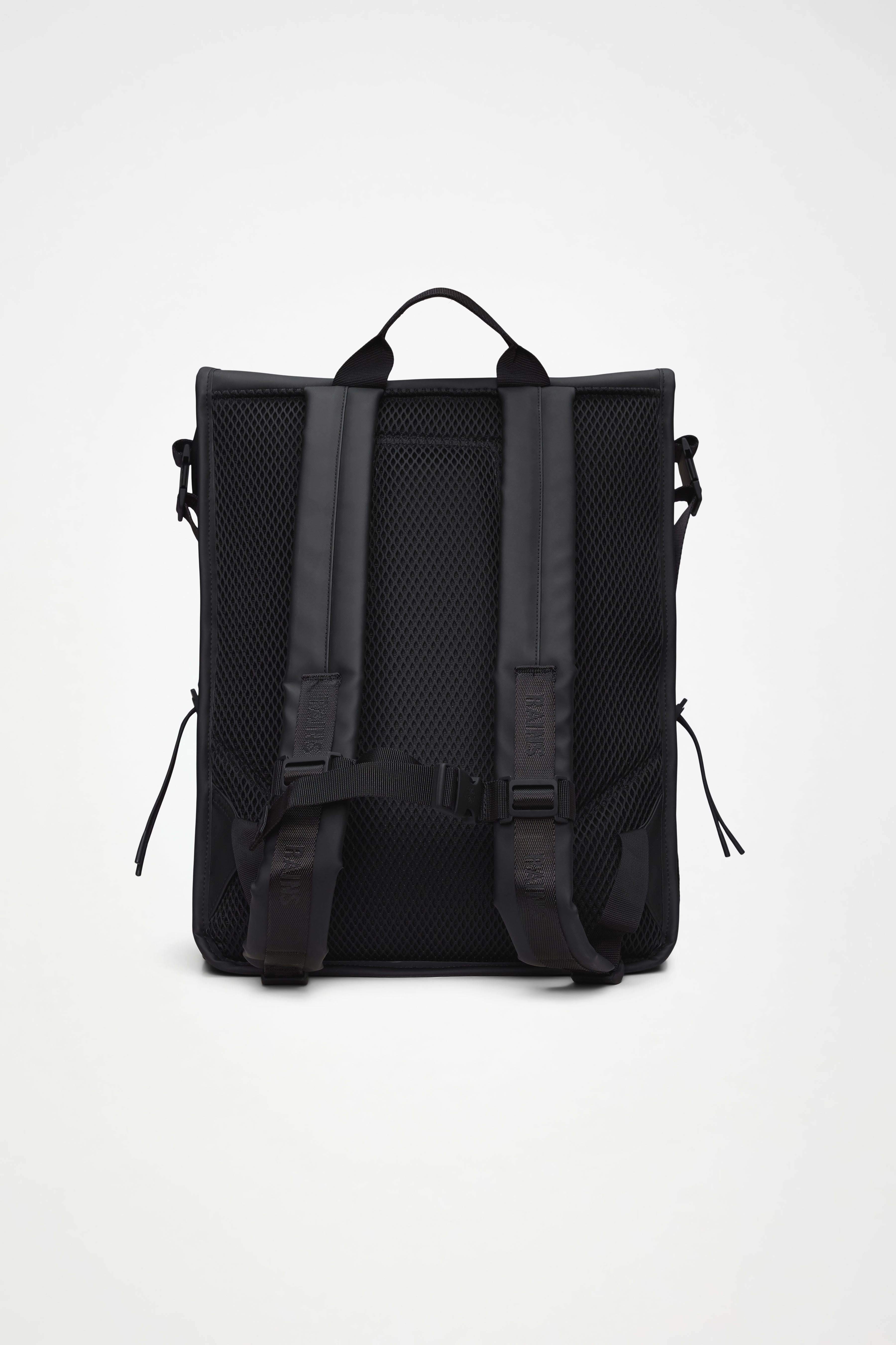 RAINS Trail Mountaineer Rolltop Black Backpack