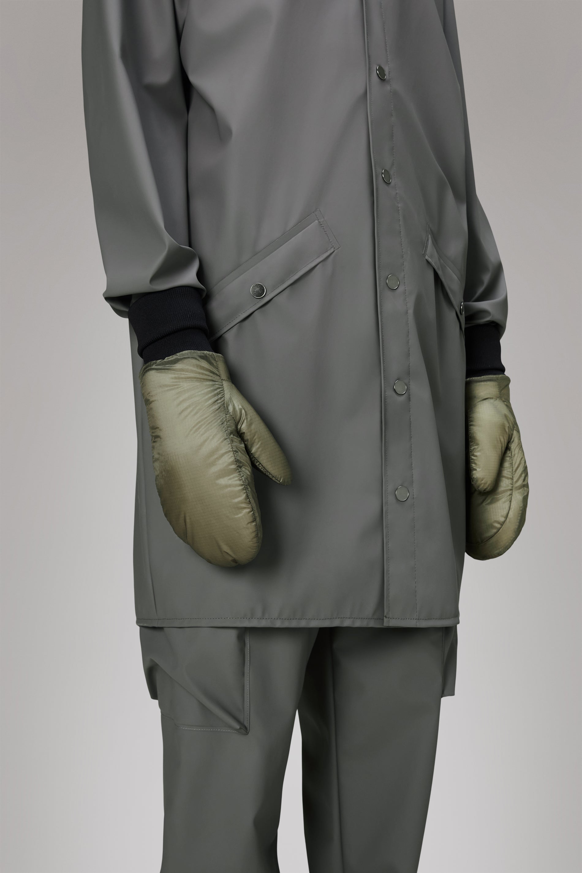 RAINS Puffer Mittens Ripstop Marsh Gloves