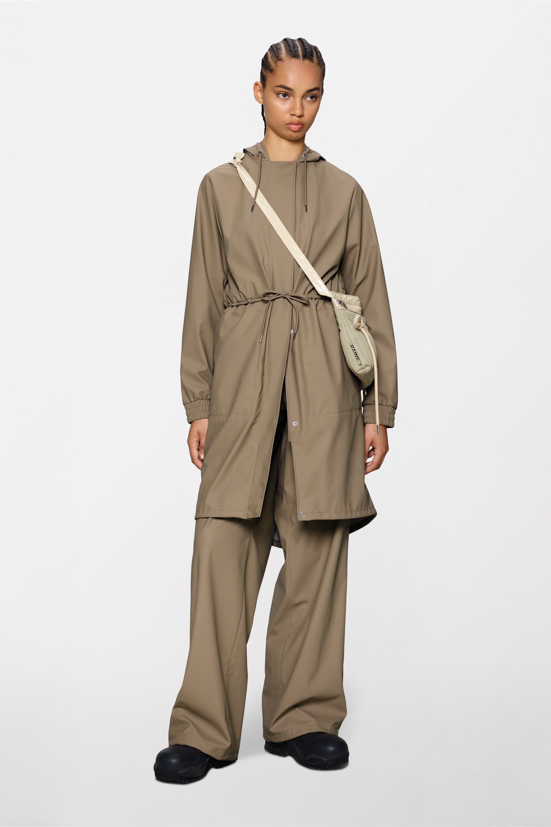 RAINS String W Parka Beige Jacket