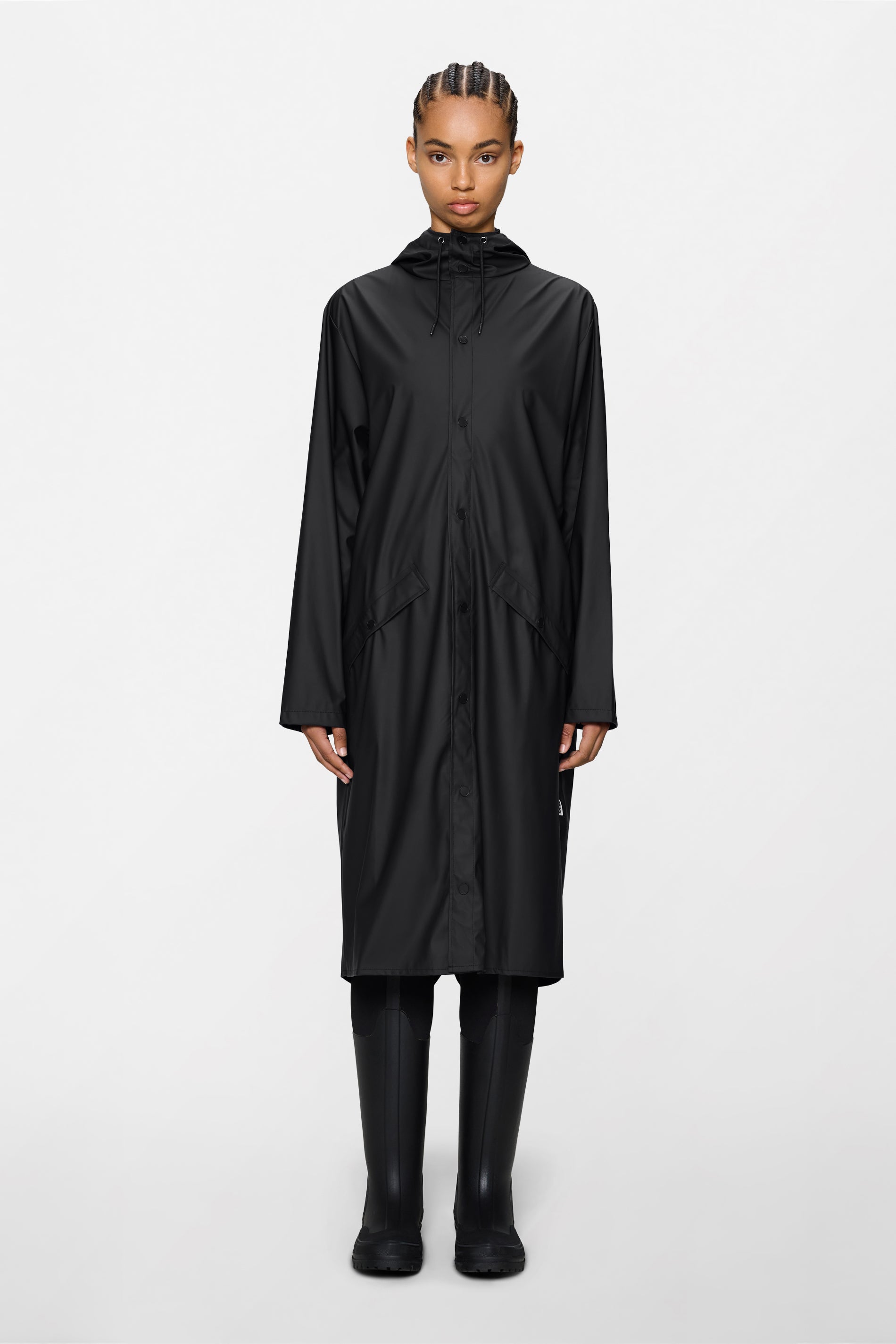 RAINS Longer Jacket Black Jacket