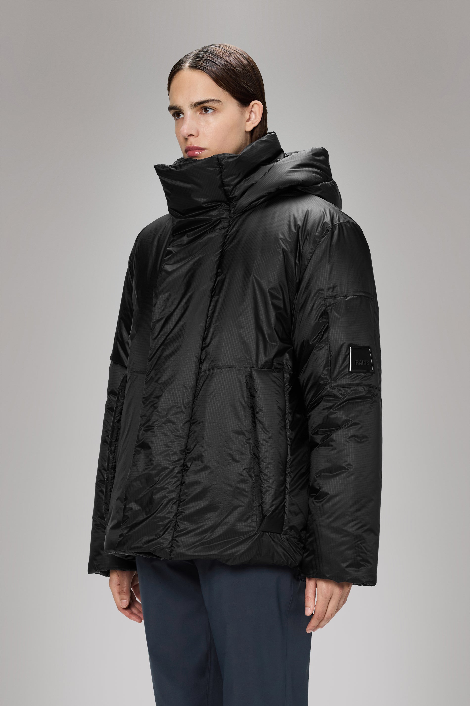 Rains Torna Insulated Curve Jacket Black Jacket