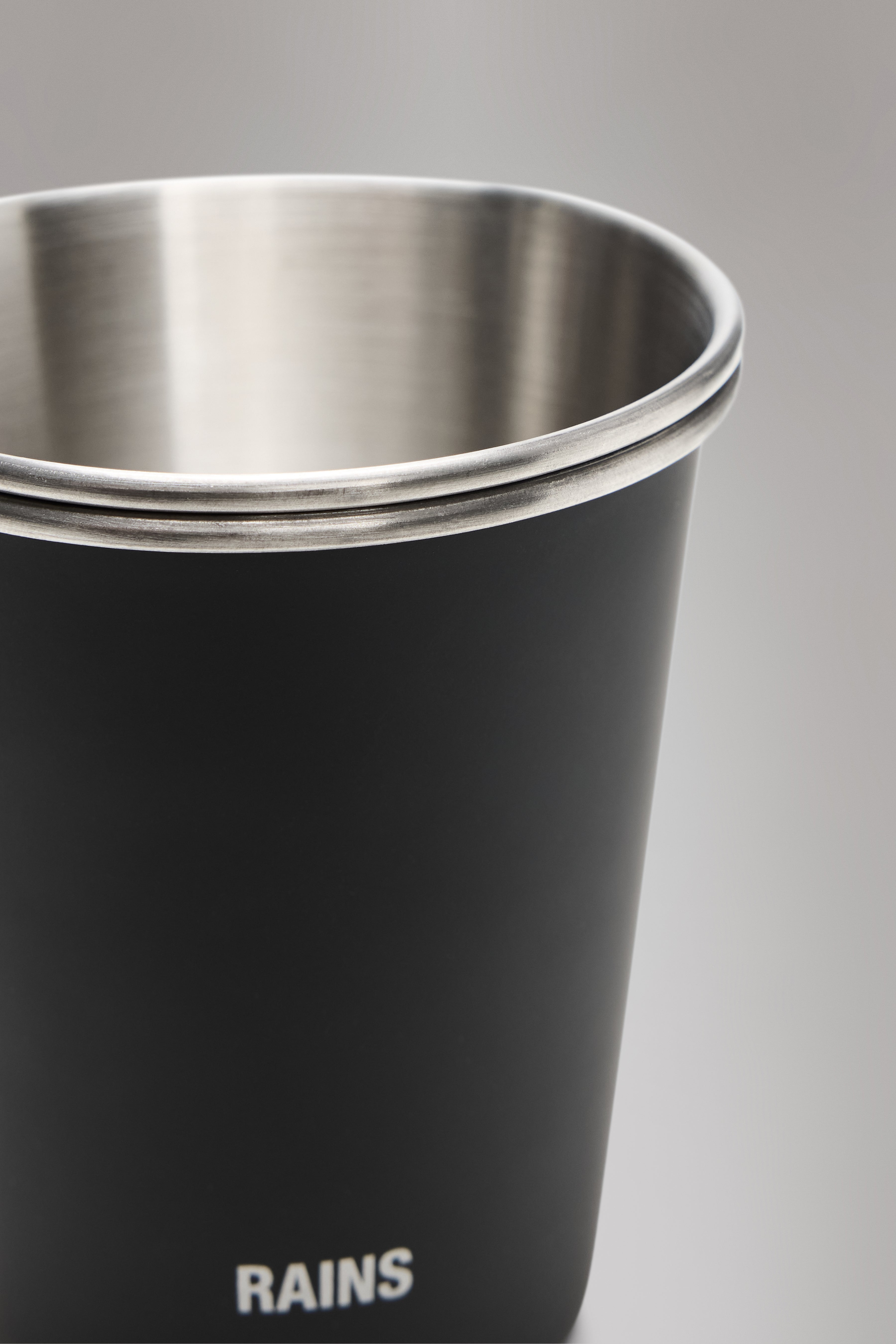 RAINS Stainless Steel 2-Pack Cups 250ml Black Drink wear
