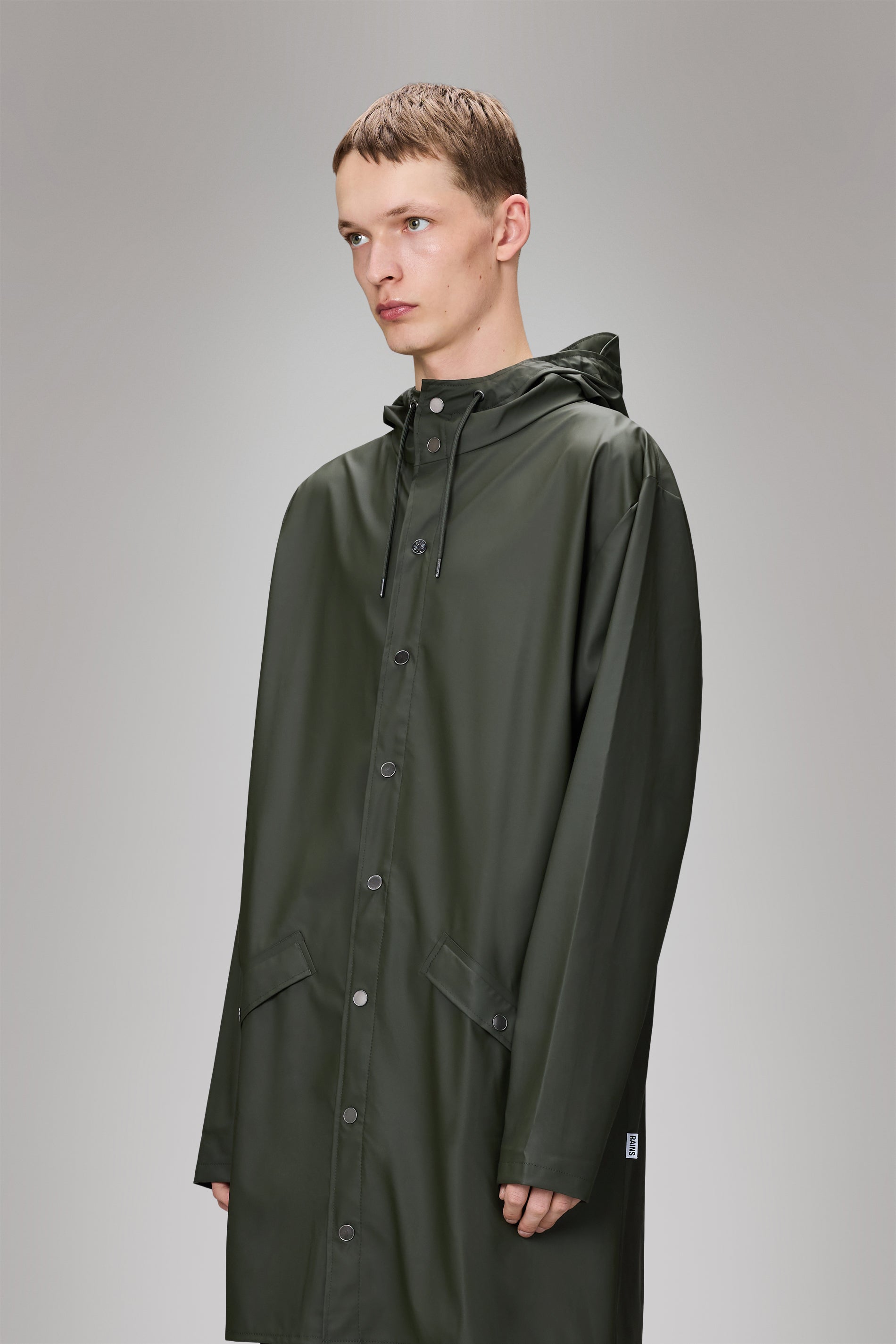 RAINS Long Jacket Green Jacket