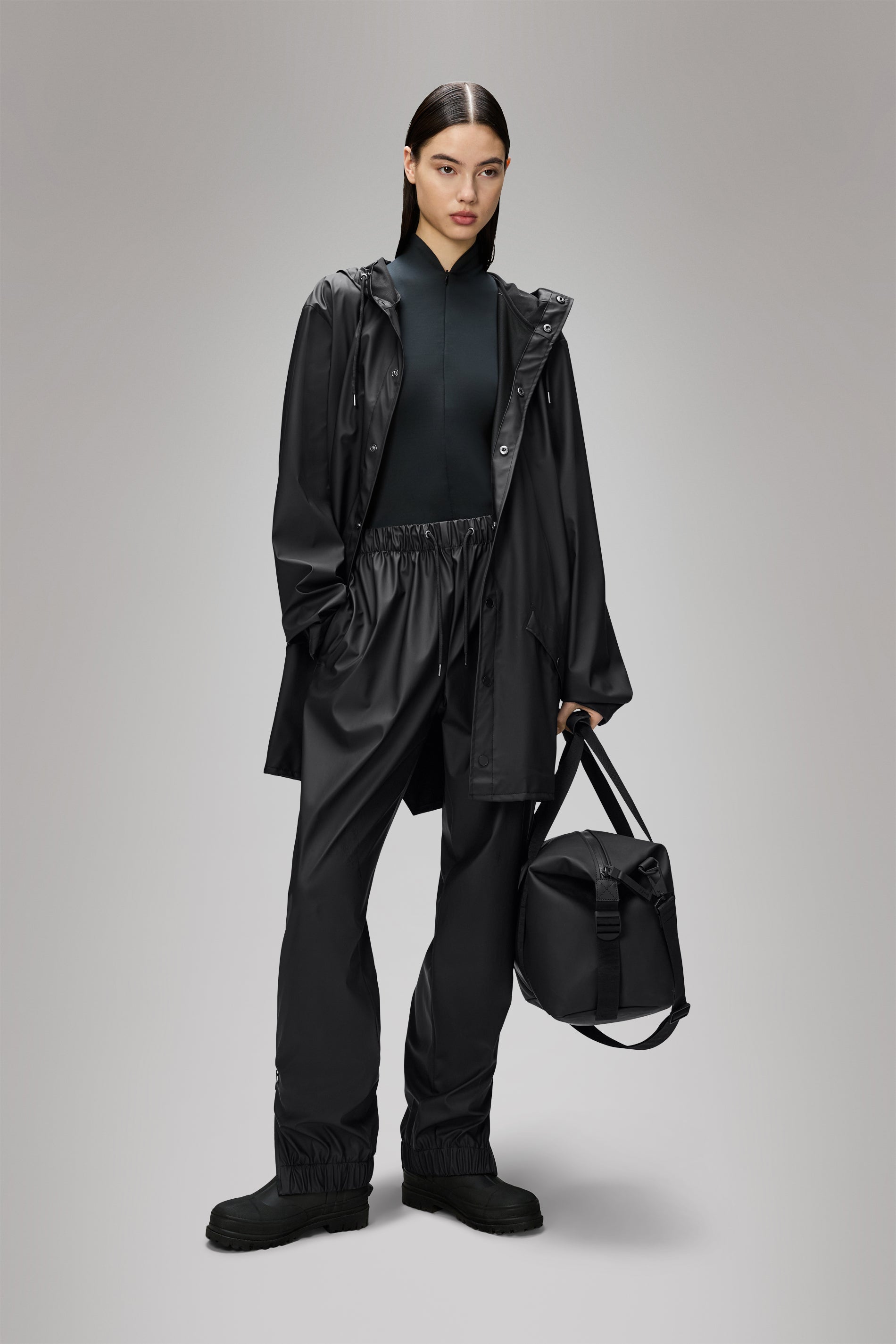 RAINS Rain Pants Regular Black Pants