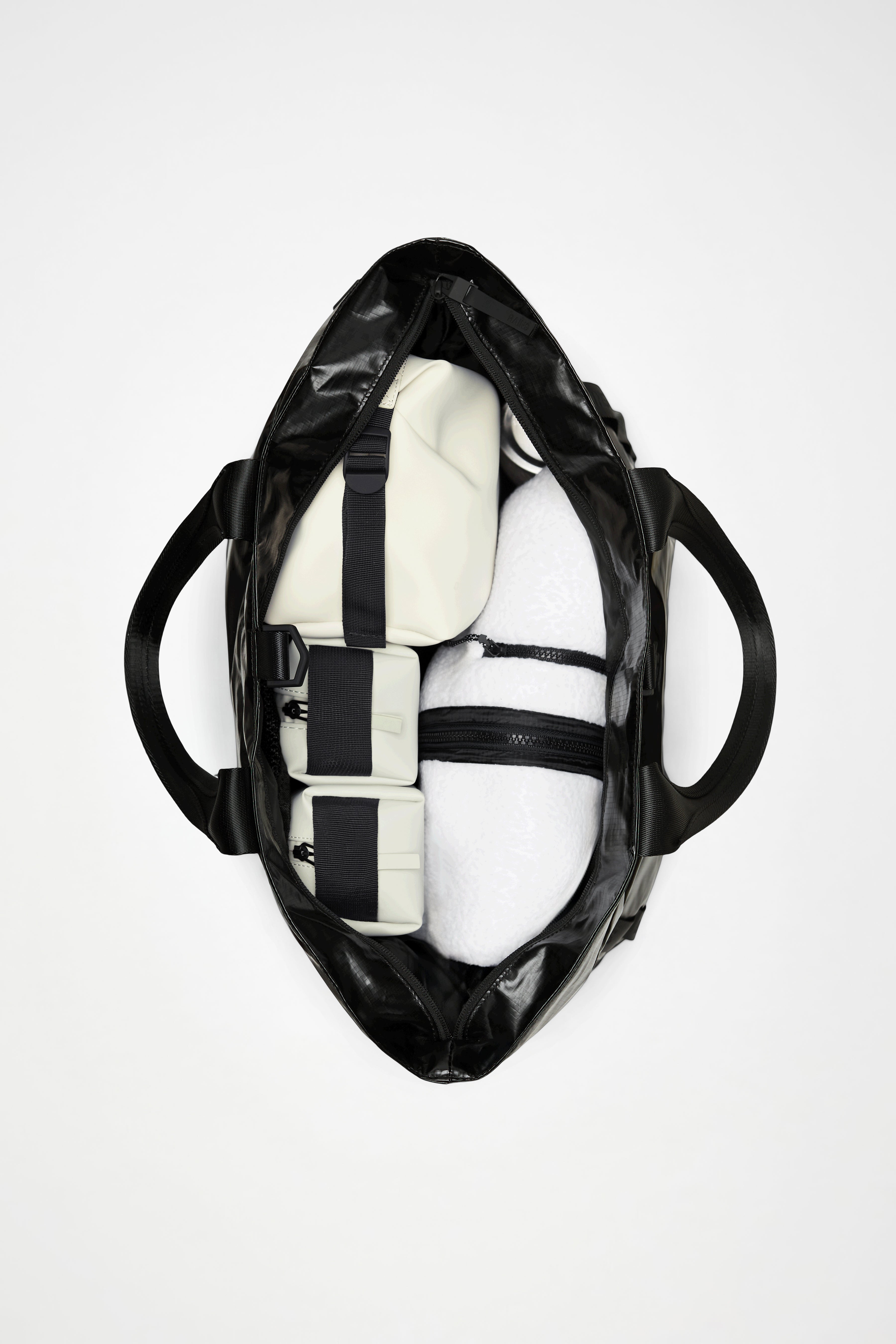 RAINS Sibu Shopper Bag Black 43L H42 x D20 x W59 cm Tote