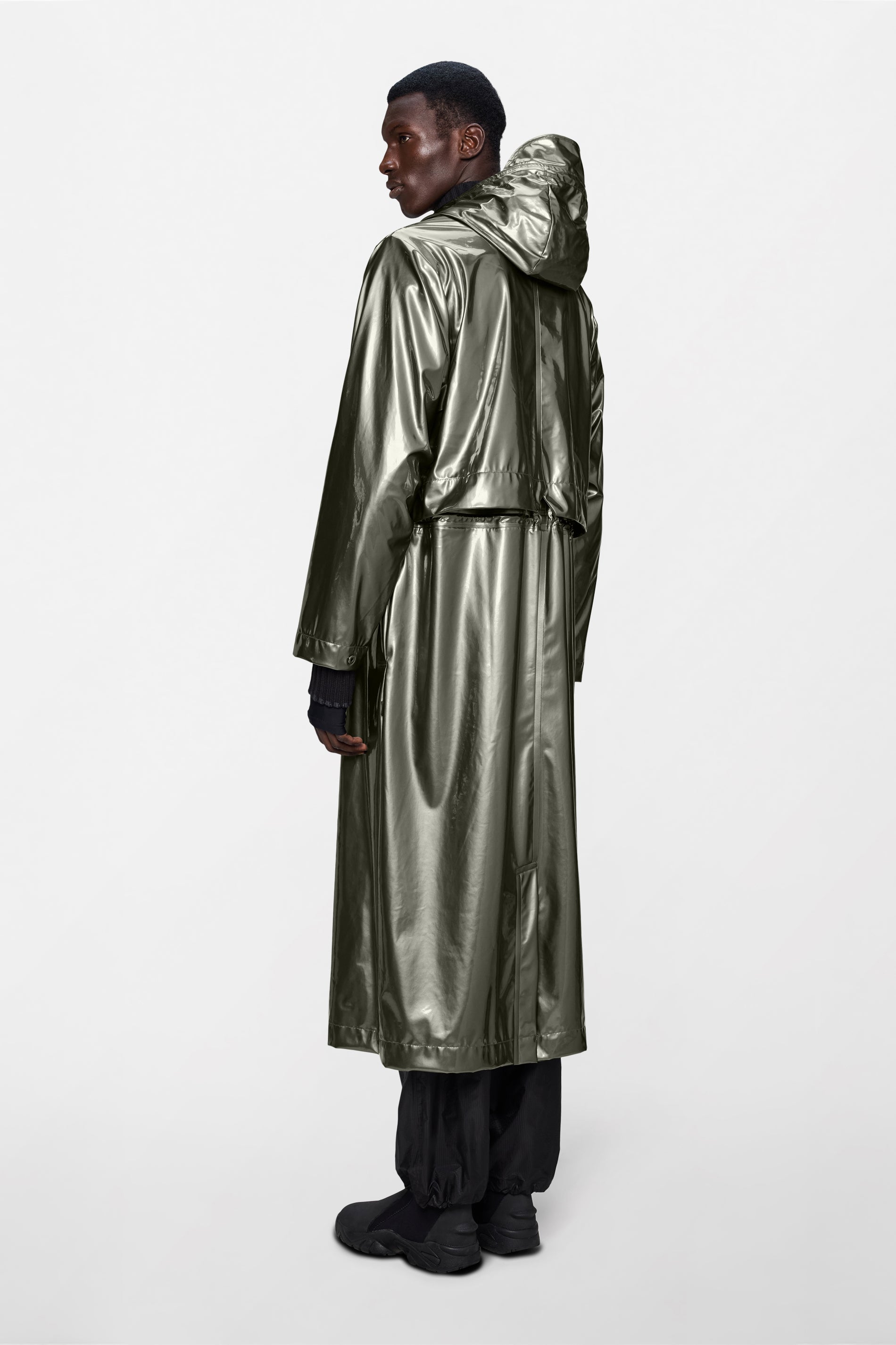 RAINS Bold Longest Jacket Raven Jacket