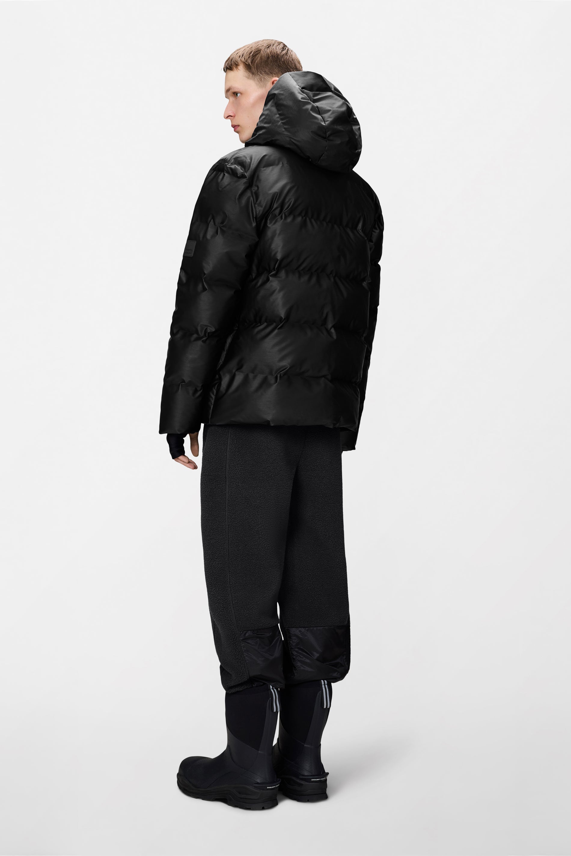 RAINS Alta Puffer Jacket Black Grain Jacket