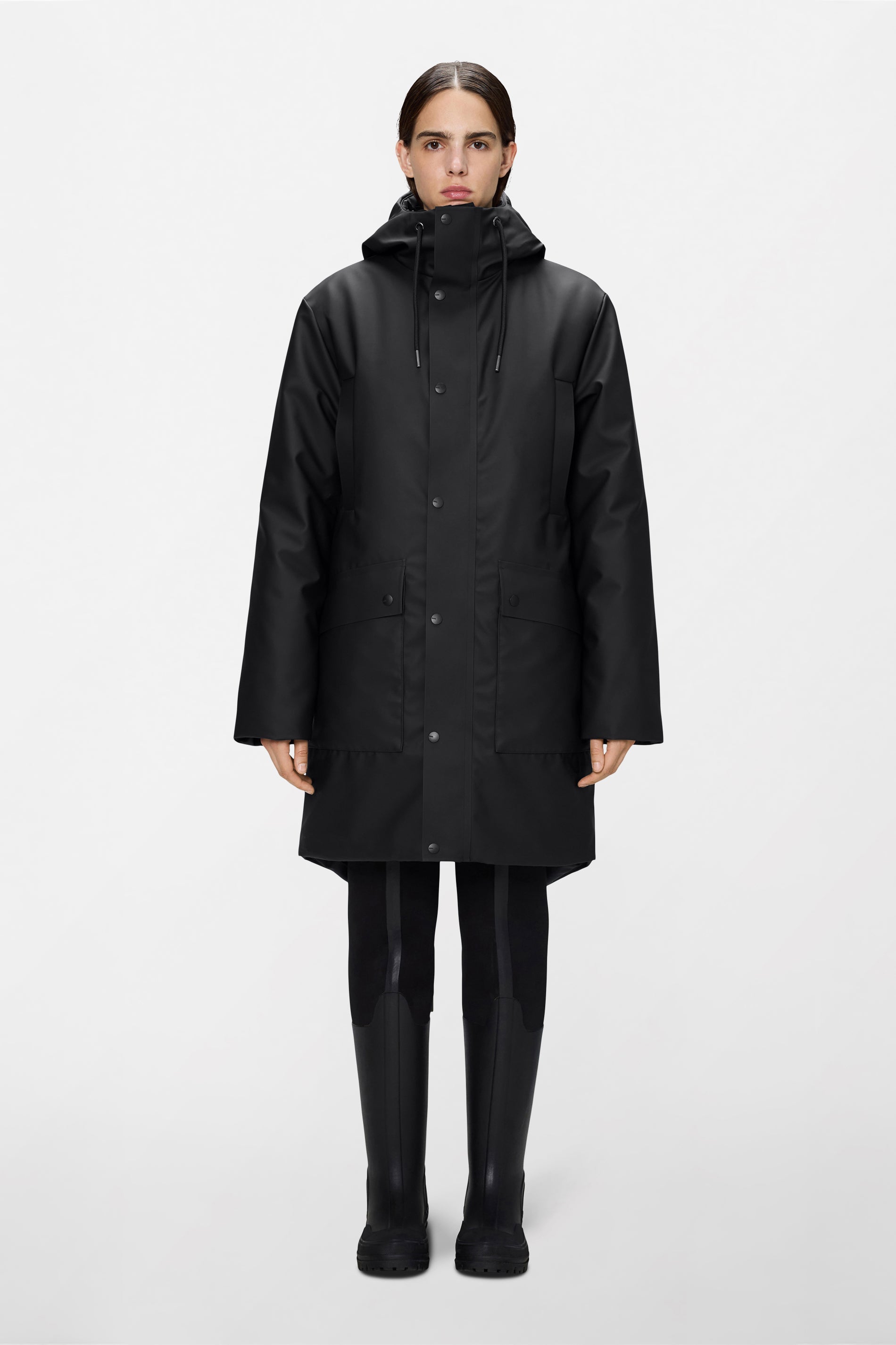 RAINS Nome Long Parka Black Jacket