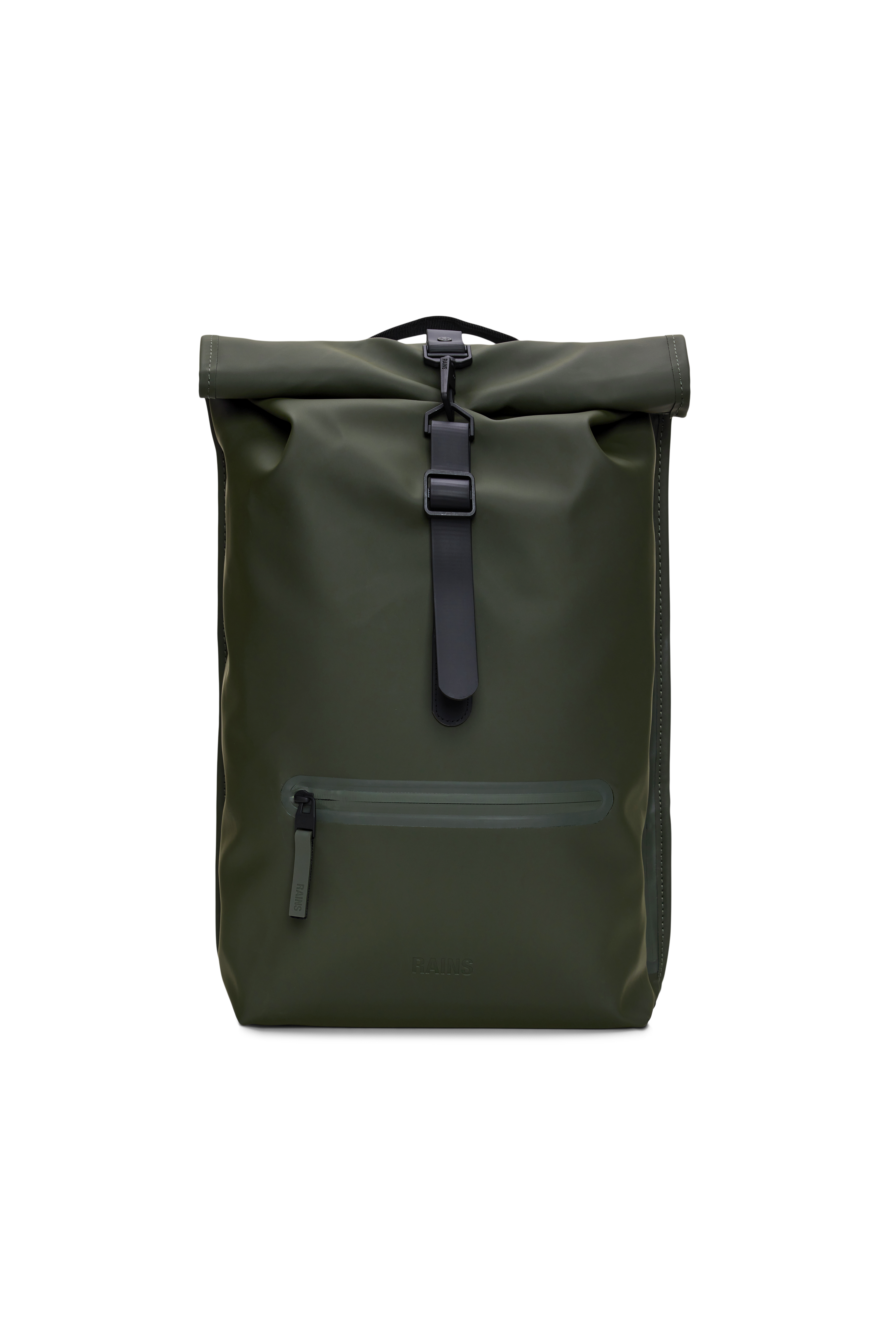 RAINS Rolltop Rucksack Green 17L H60 x D11 x W32 cm Backpack