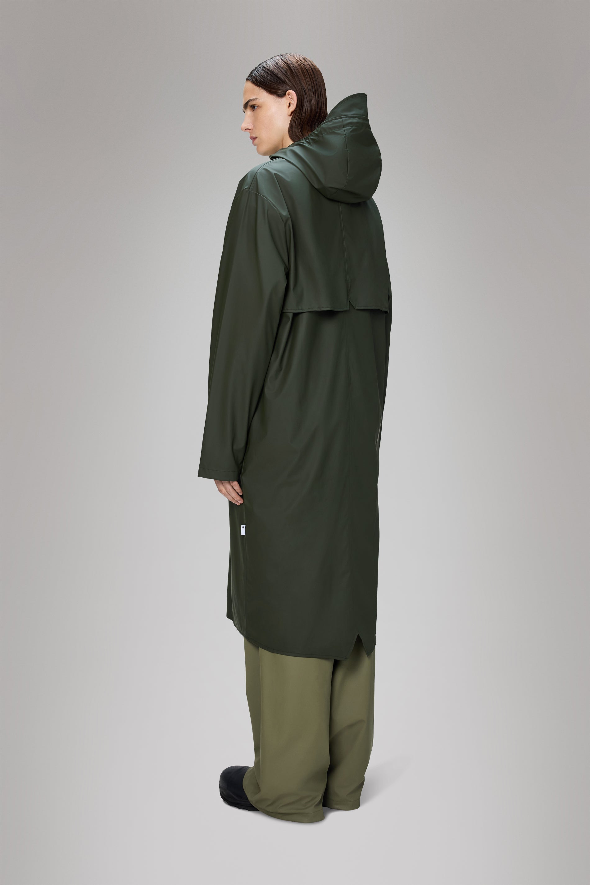 Rains Longer Jacket Green Jacket