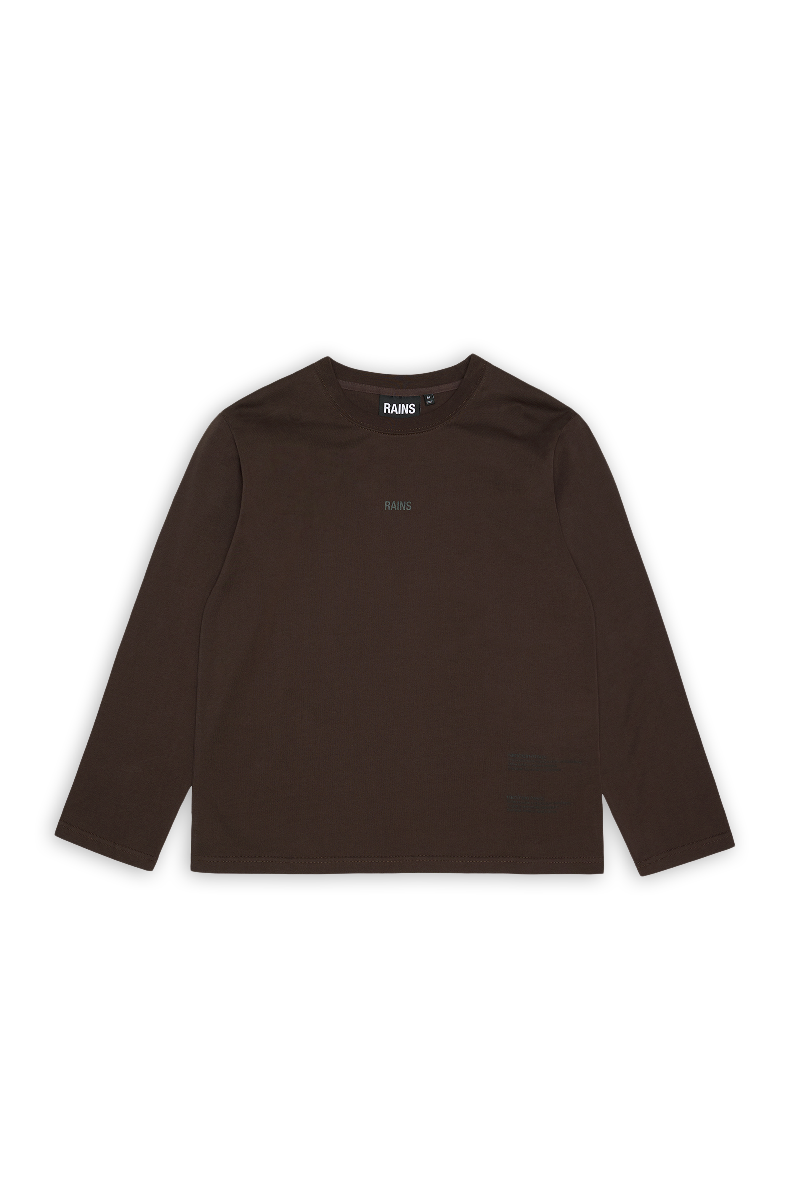 RAINS Classic Long Sleeve T-shirt Rains Bark Long Sleeve