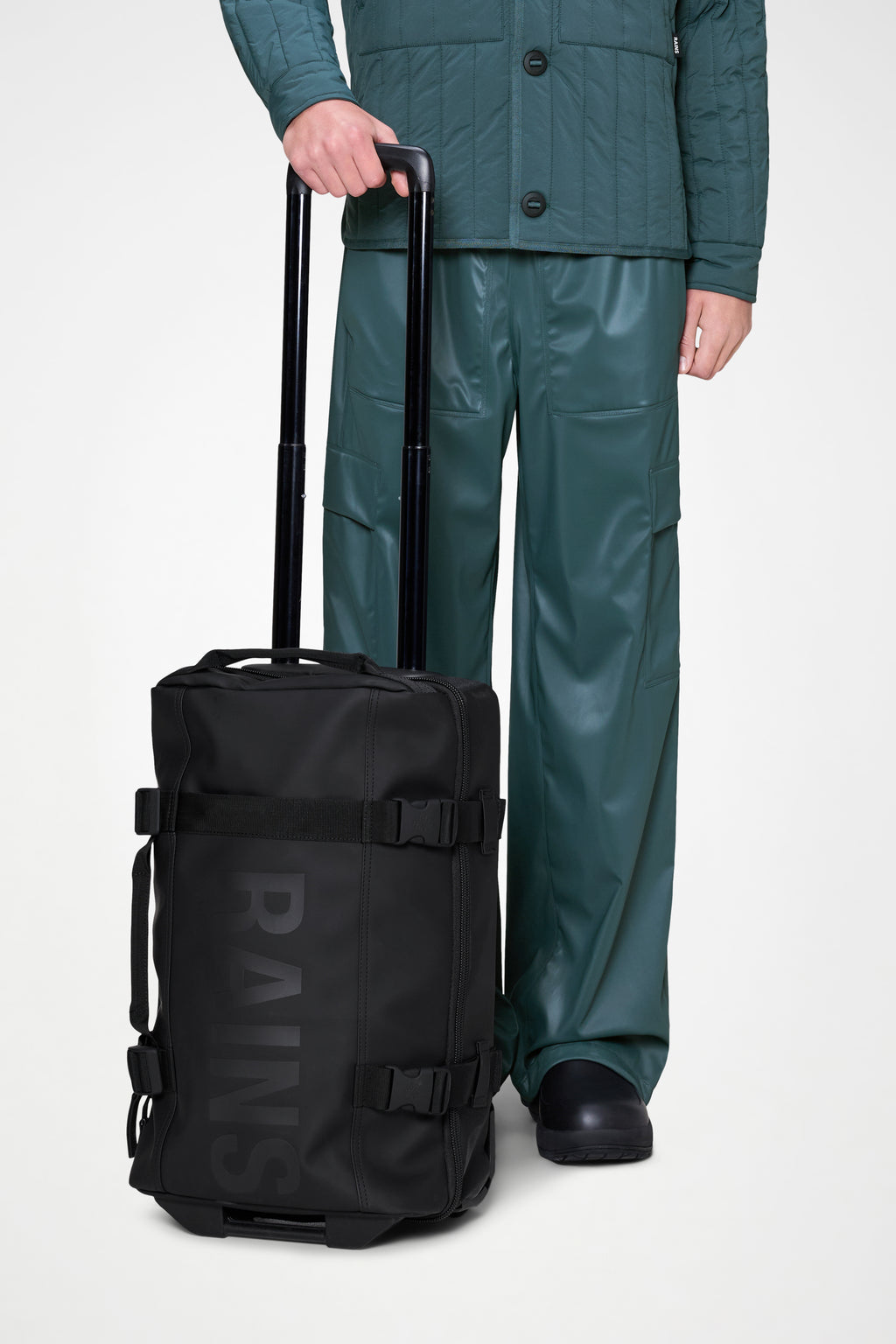 Rains® Texel Cabin Bag in Black for $275