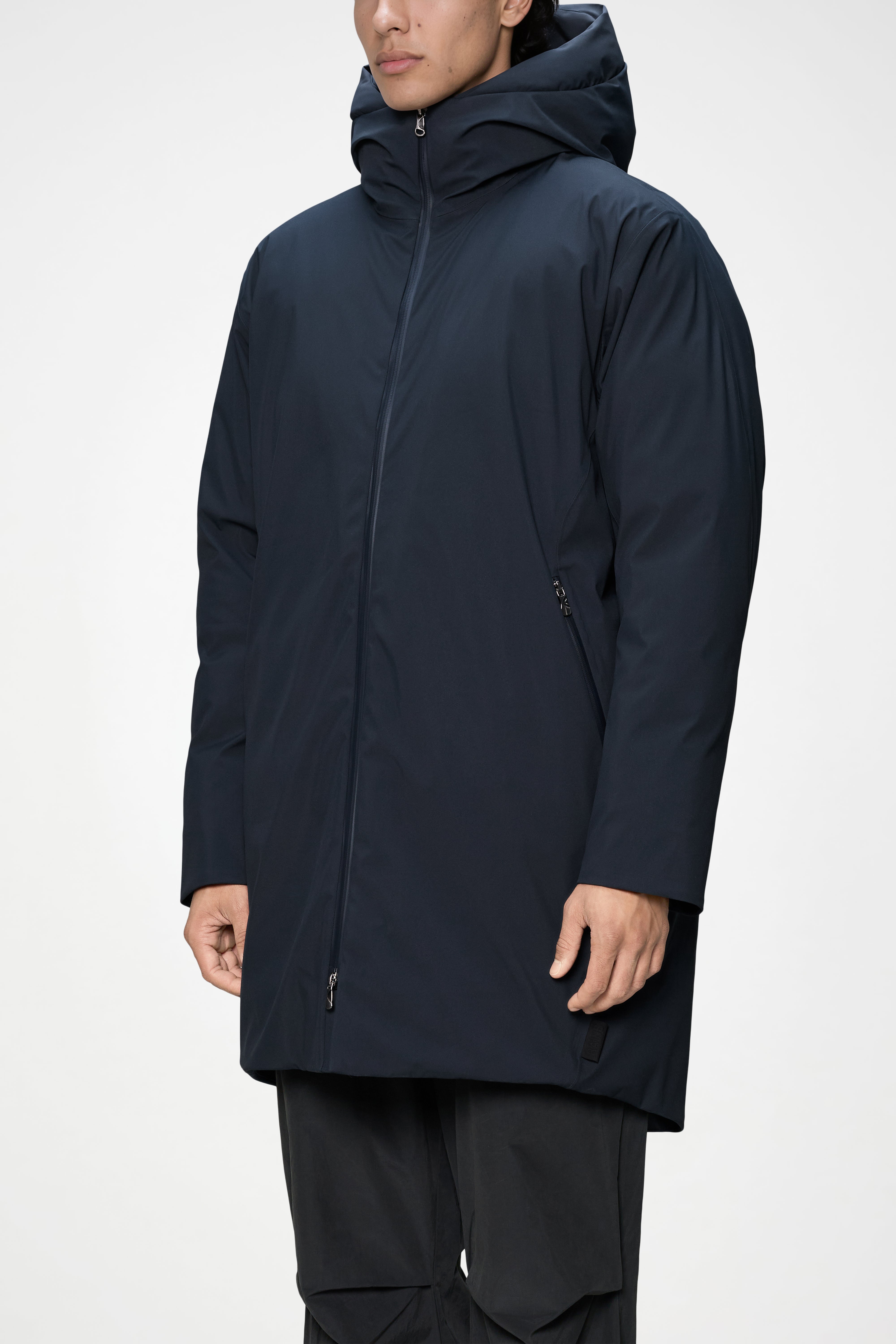 RAINS Sarna Long Puffer Jacket Navy Jacket