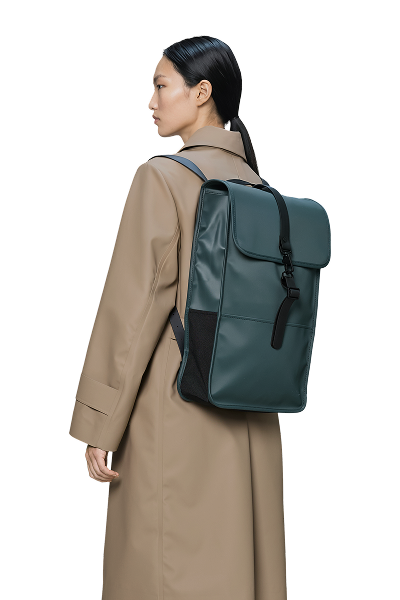 rains oversize backpack offering a generous 23.3 liters of storage capacity Rains - Rolltop Rucksack Large
