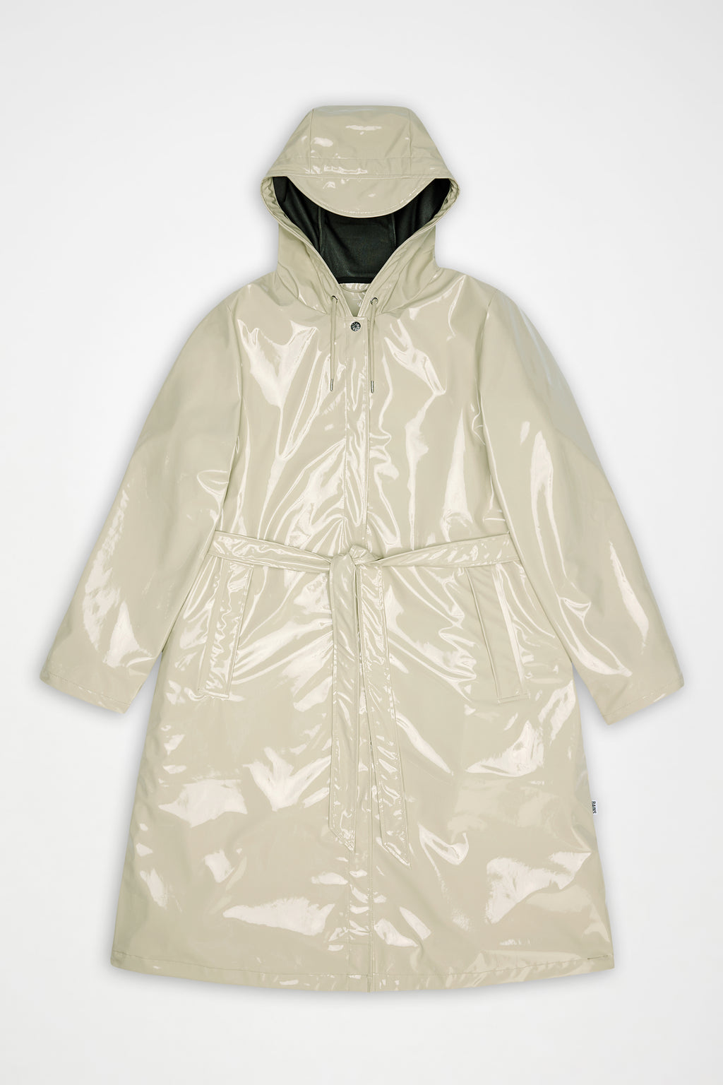 Woman Within Plus Size Dot Trim Raincoat - 14 W, New Khaki