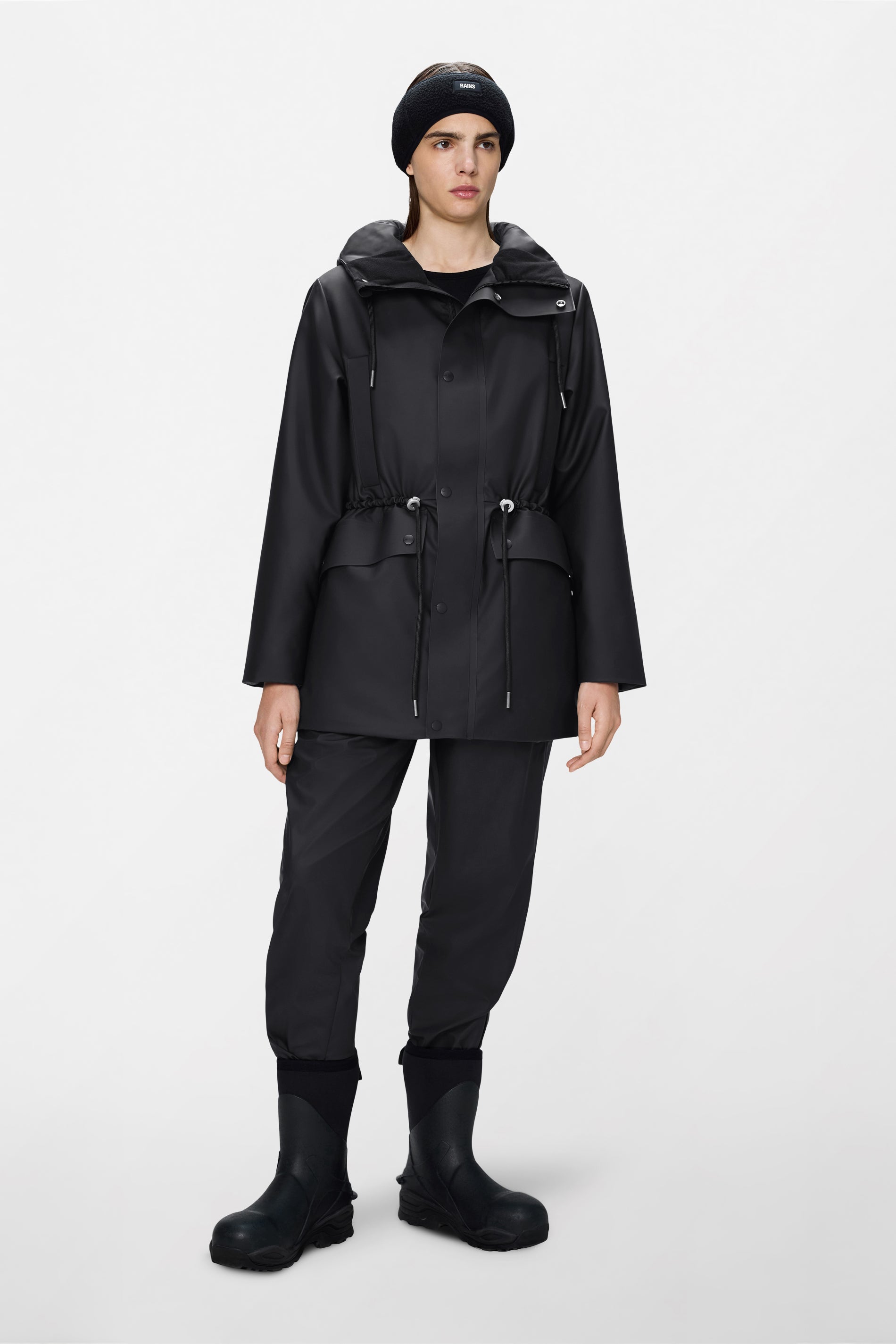 RAINS Nome String W Parka Black Jacket