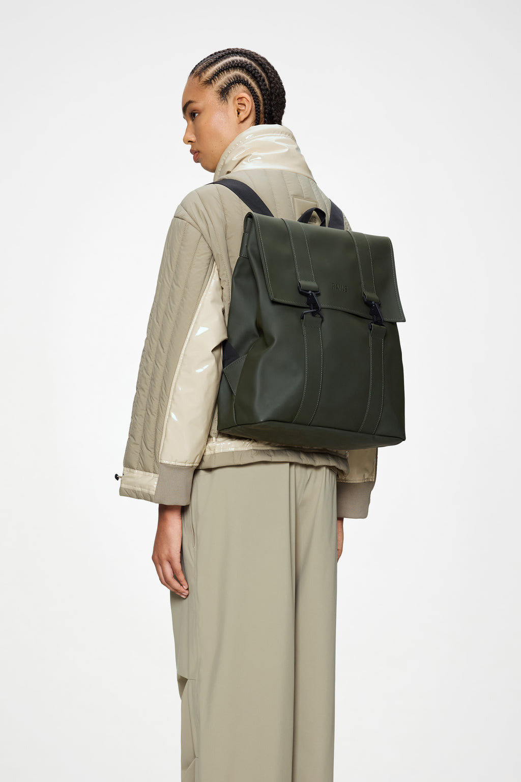 rains msn water resistant backpack Rains® MSN Bag in Dark Grey for $125