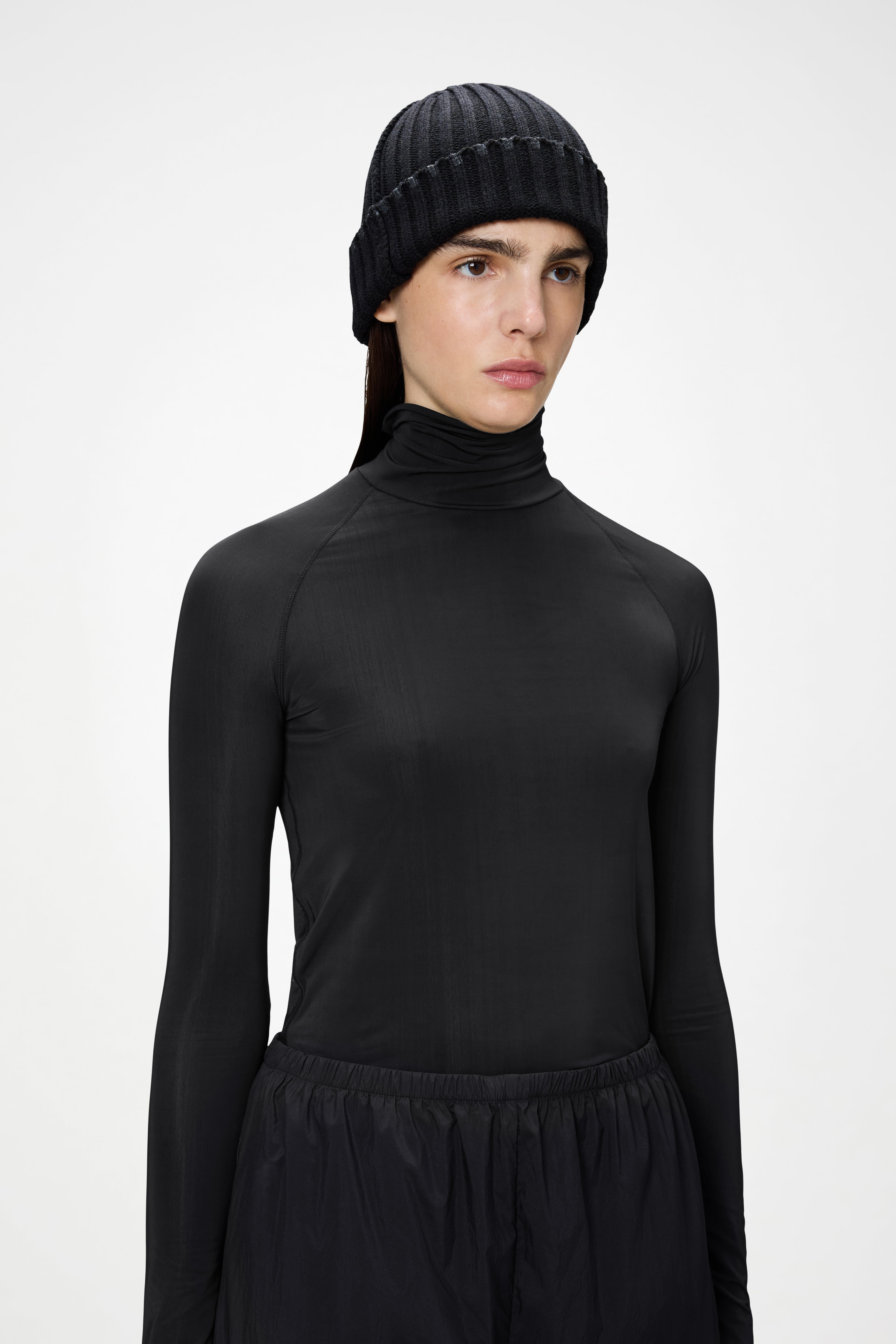 RAINS Sapa Knit Beanie Black Headwear