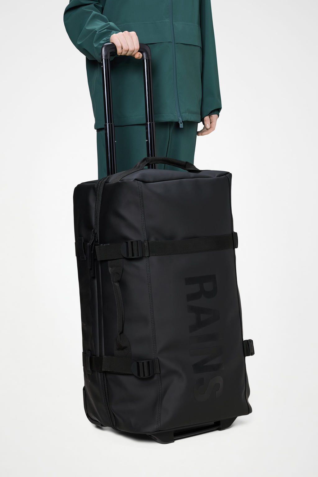 Rains® Texel Check-in Bag in Black for $360