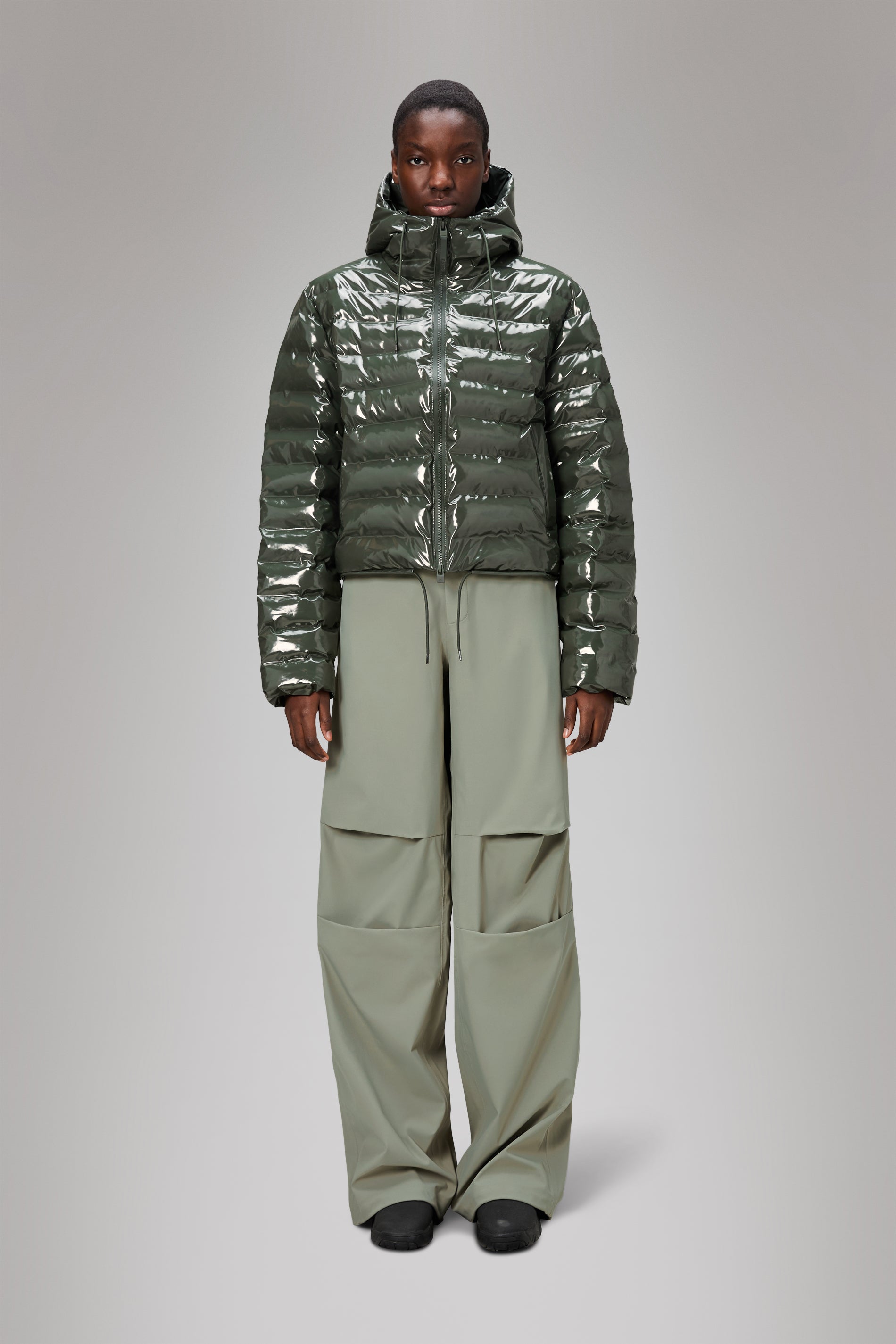 RAINS Lohja Short Puffer Jacket Swamp Jacket