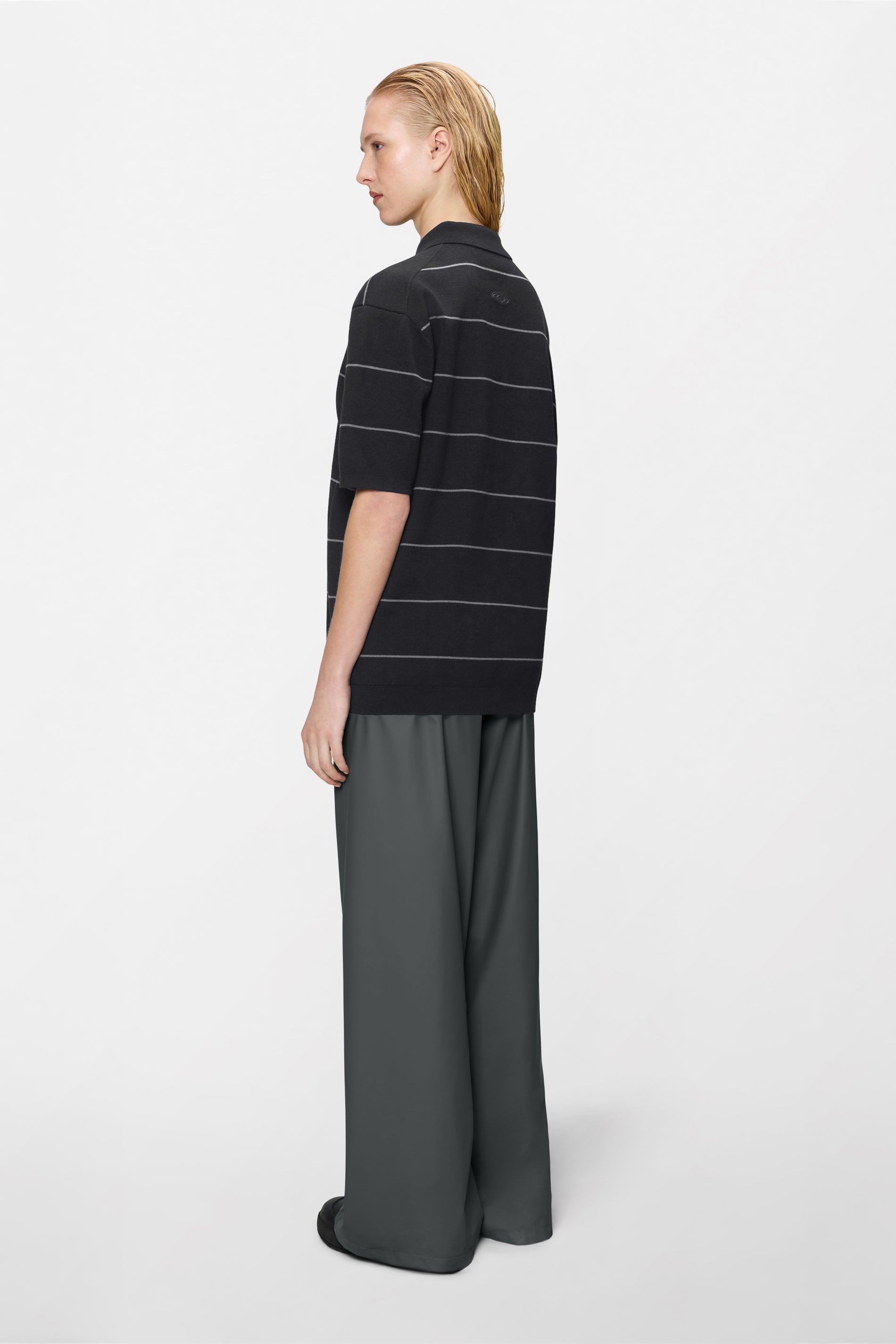 Striped Knit Polo