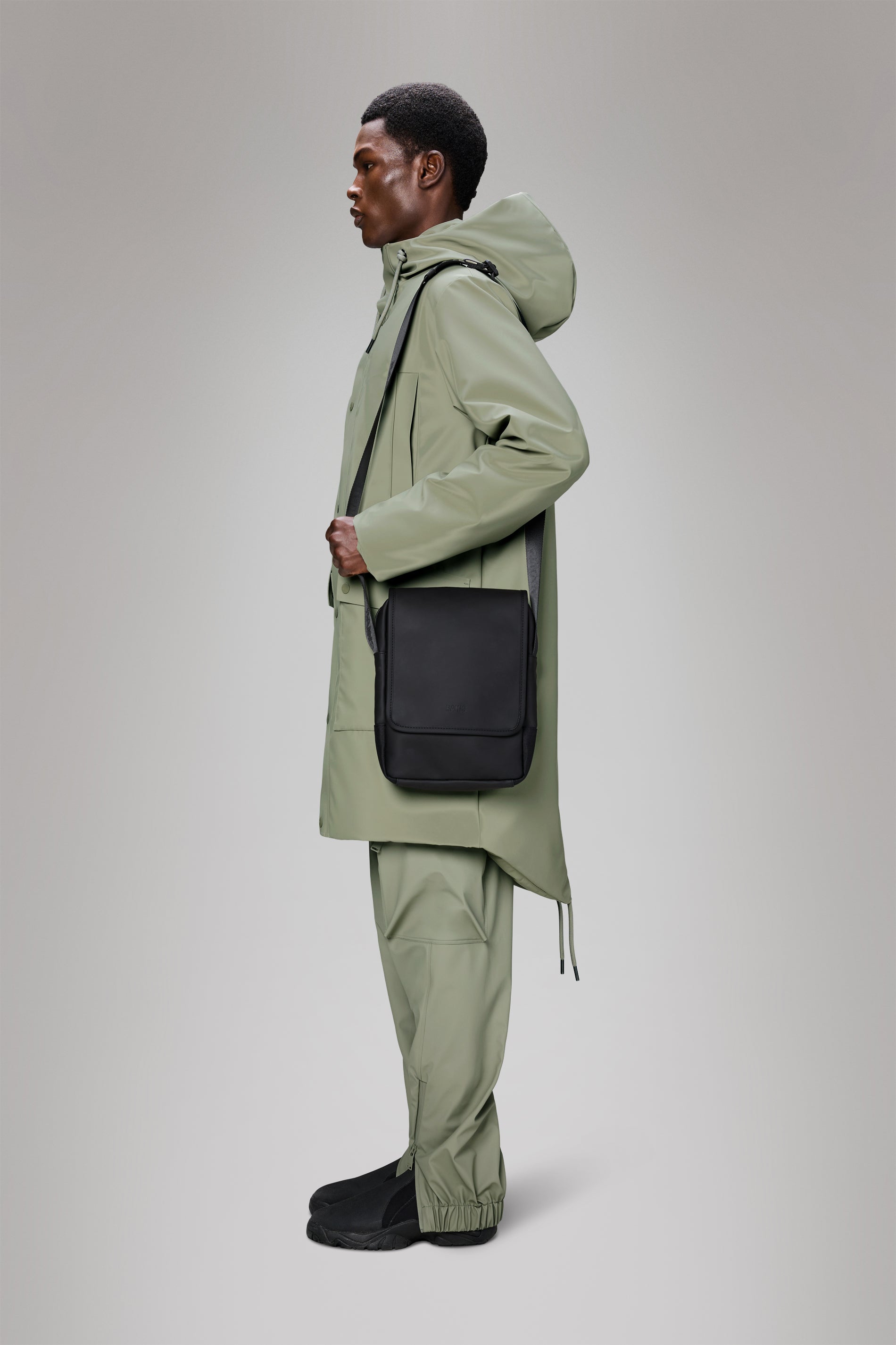 Rains® Box Bag in Black for $125 | Free Shipping