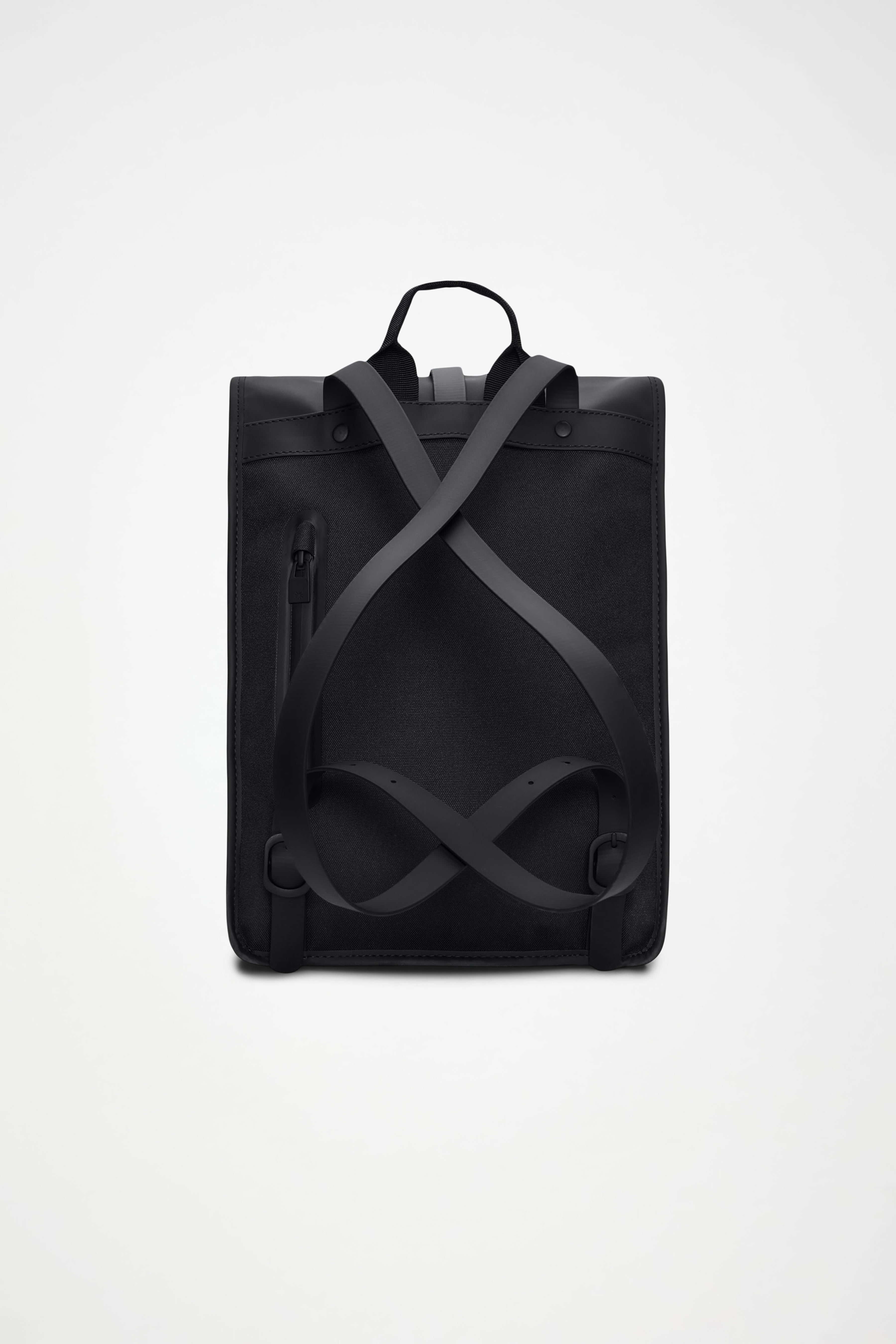 RAINS Rolltop Rucksack Mini Black 13L H50 x D10 x W27 cm Backpack