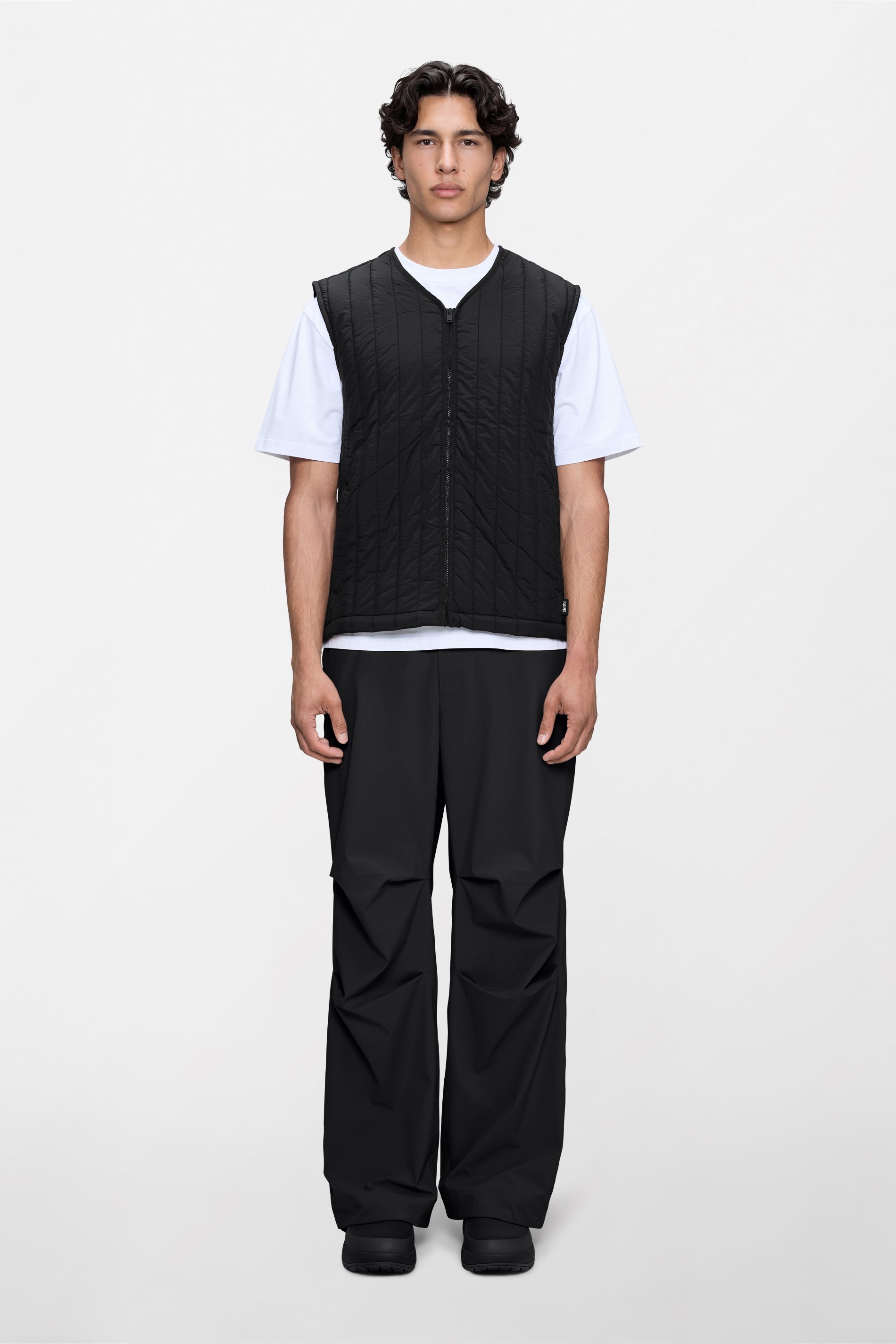 RAINS Banja Liner Vest Black Short Sleeve