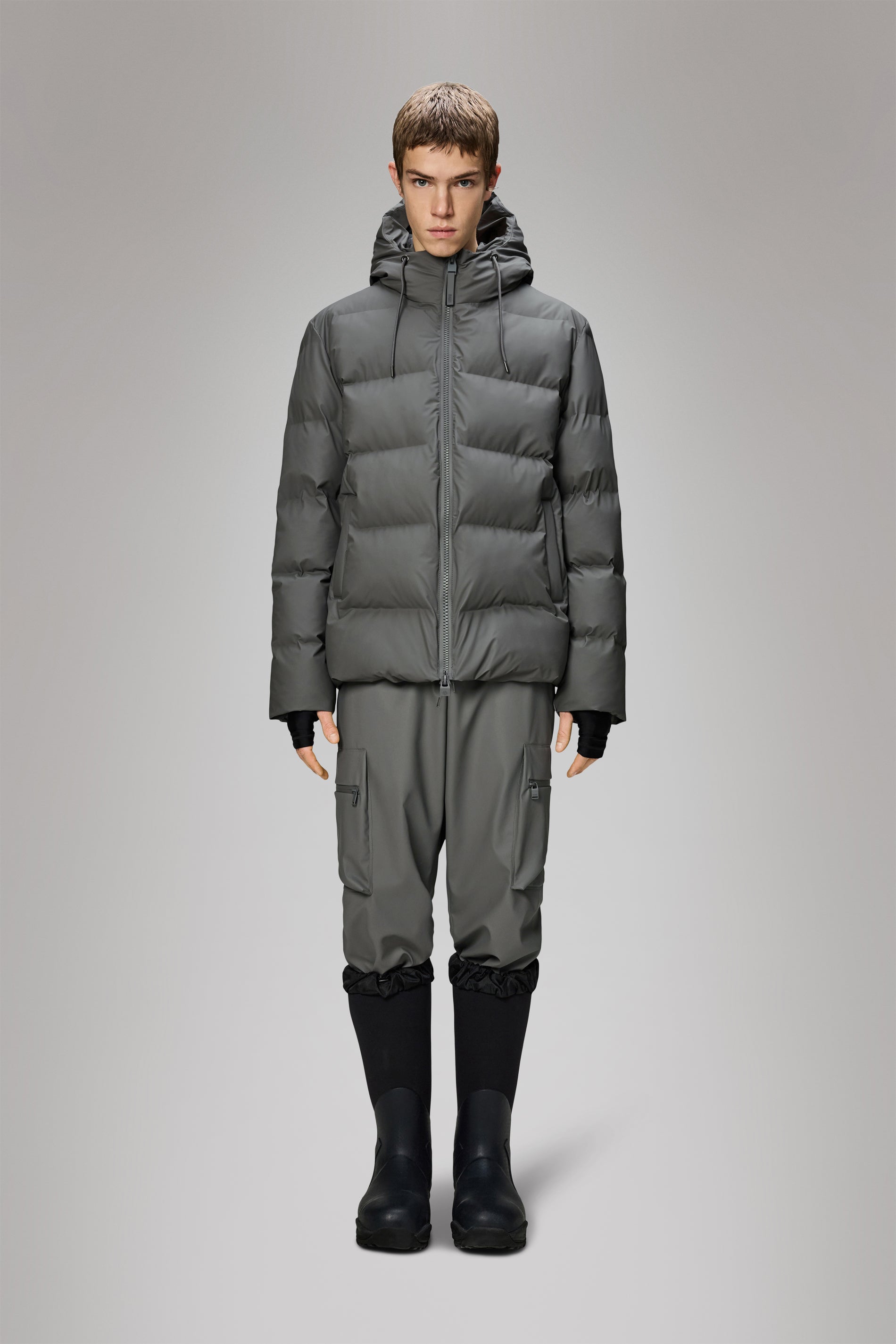 Rains Alta Puffer Jacket Grey Jacket