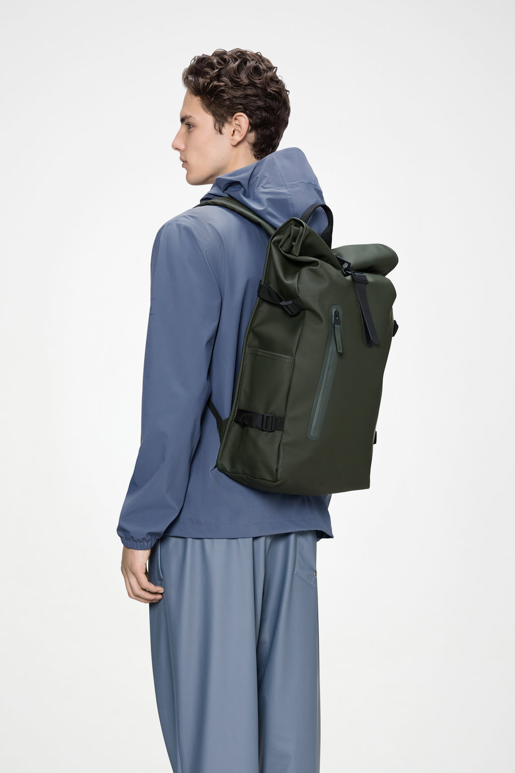 Rains® Rolltop Rucksack Large in Black for $175