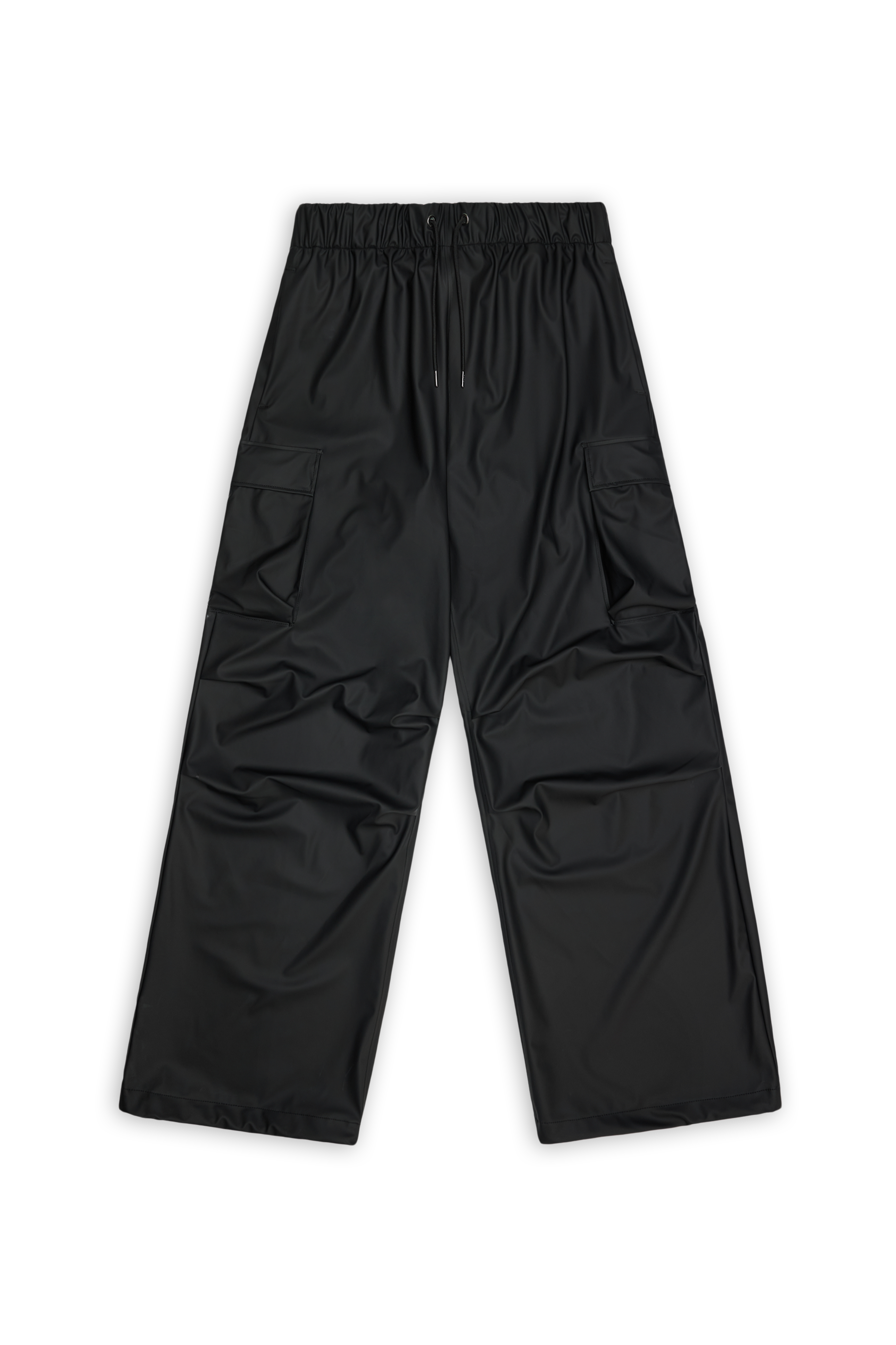 RAINS Pocket Rain Pants Wide Black Pants