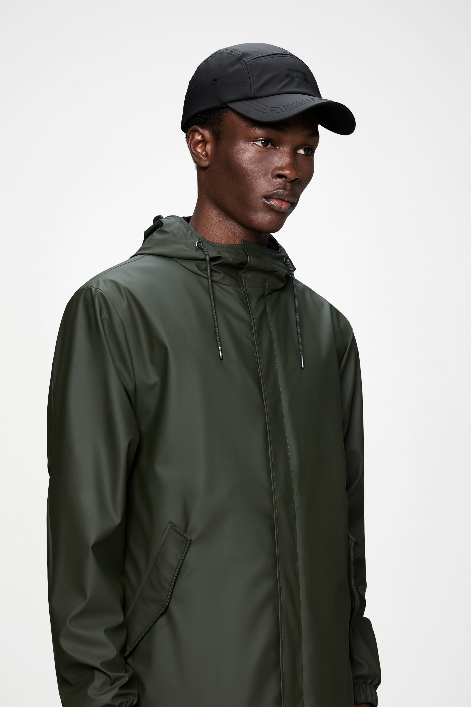 RAINS 5 Panel Cap Black Headwear