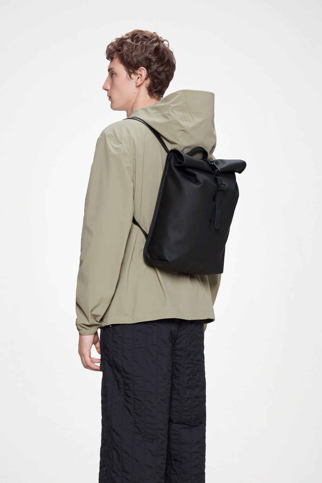 Rains® Rolltop Rucksack Mini in Black for $130