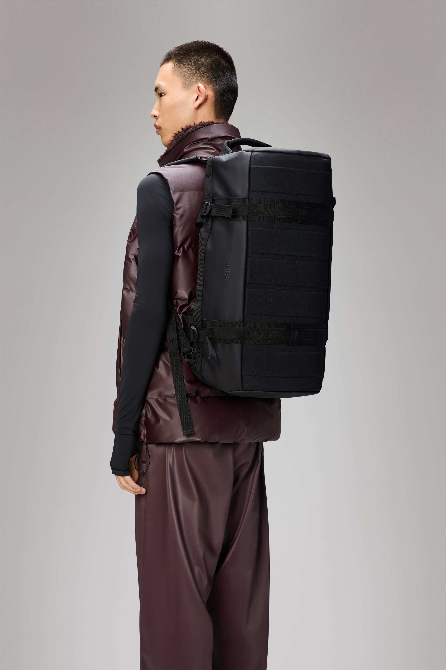 RAINS Texel Duffel Bag Small Black Duffel