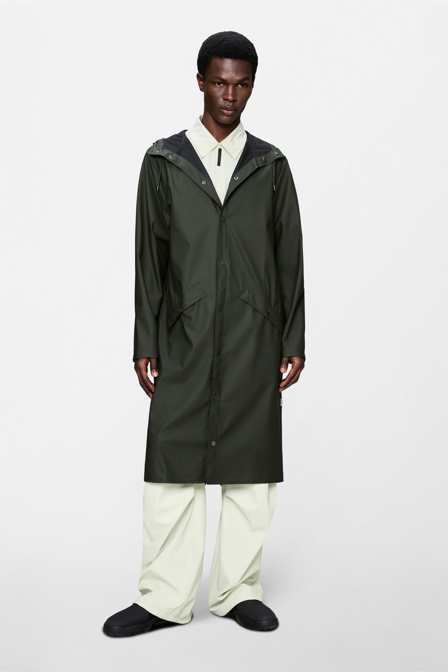 RAINS Longer Jacket Green Jacket