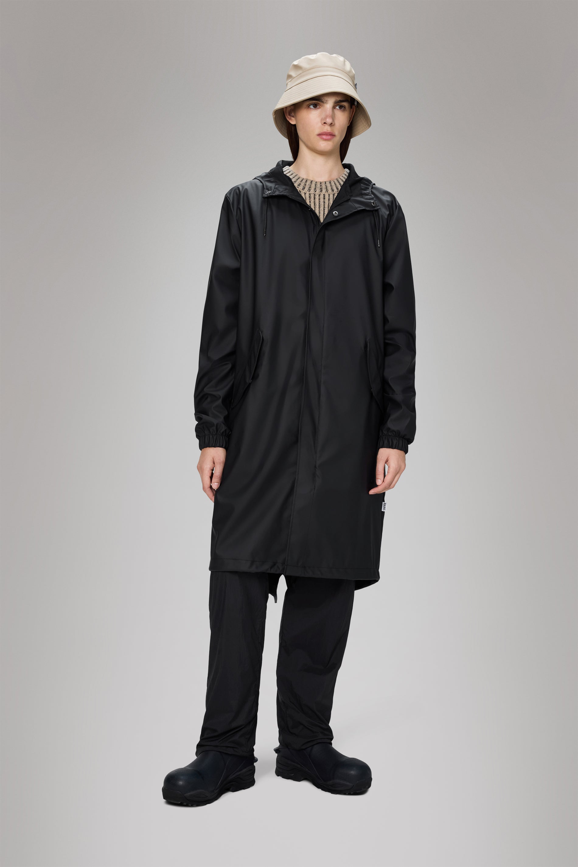 Rains Fishtail Parka Black Jacket