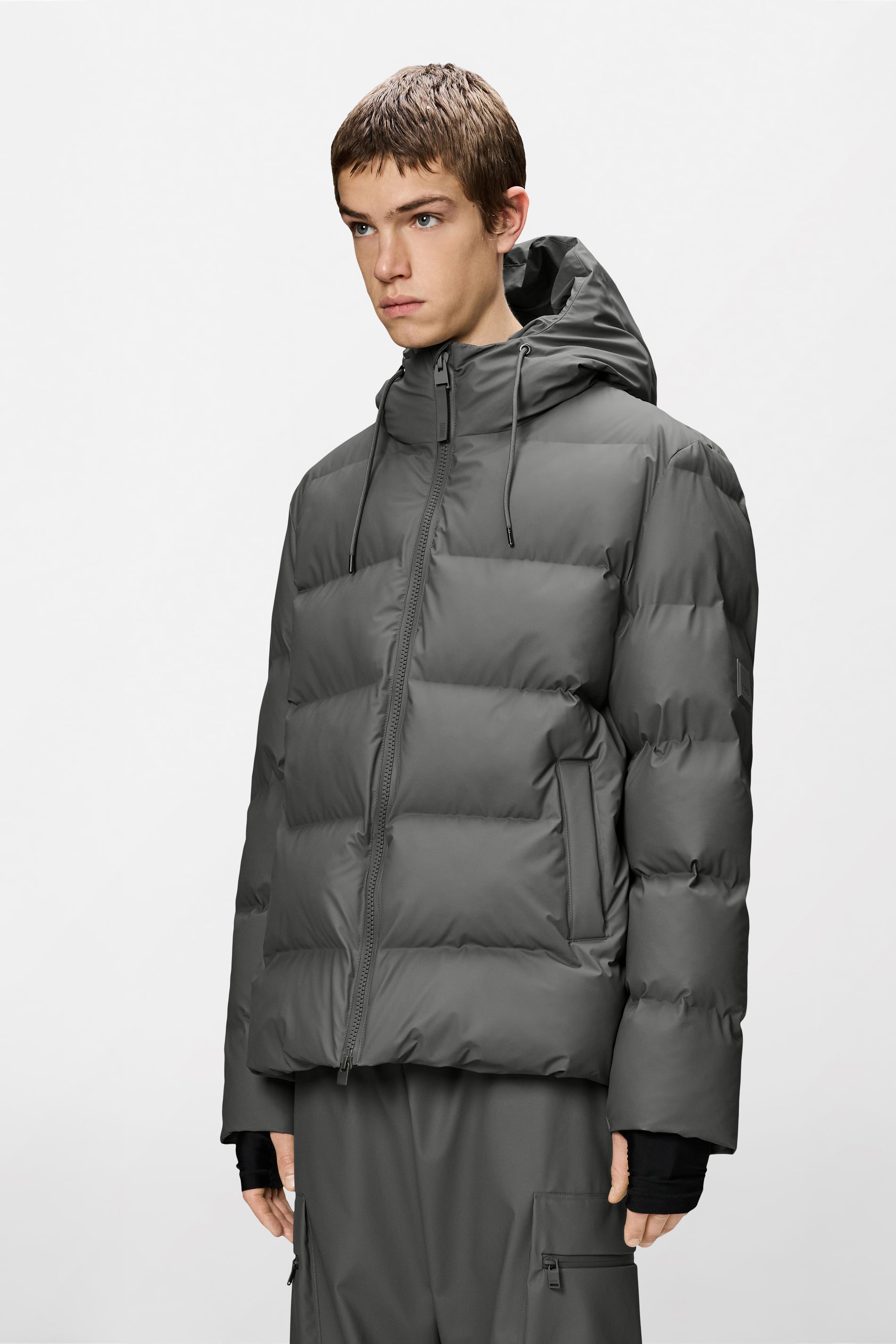 RAINS Alta Puffer Jacket Grey Jacket