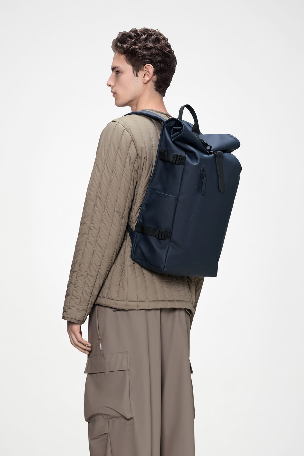 Rains® Rolltop Rucksack Large in Black for $175