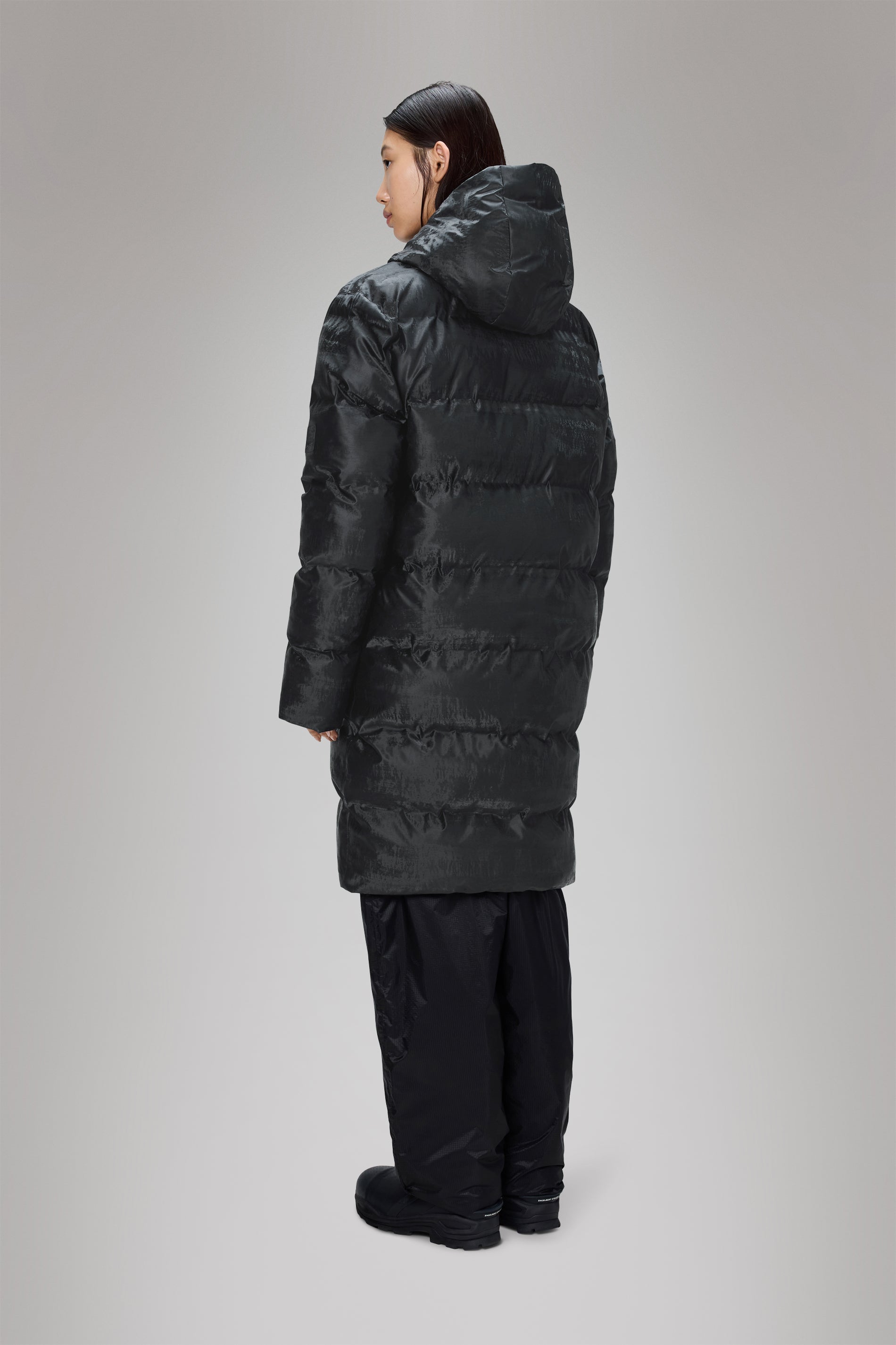 Rains® Alta Longer Puffer Jacket in Black for $550 | Free